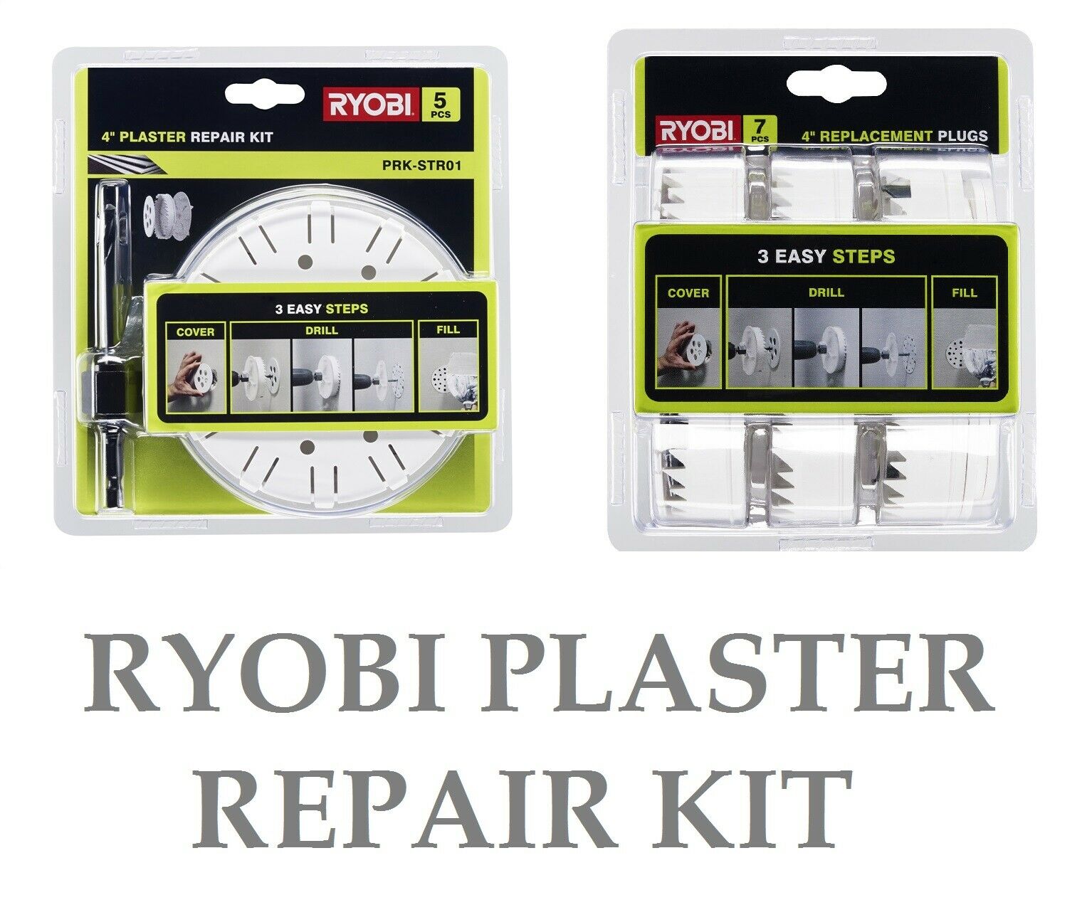 New Ryobi Plaster Repair Starter Kit with replacement plugs drywall