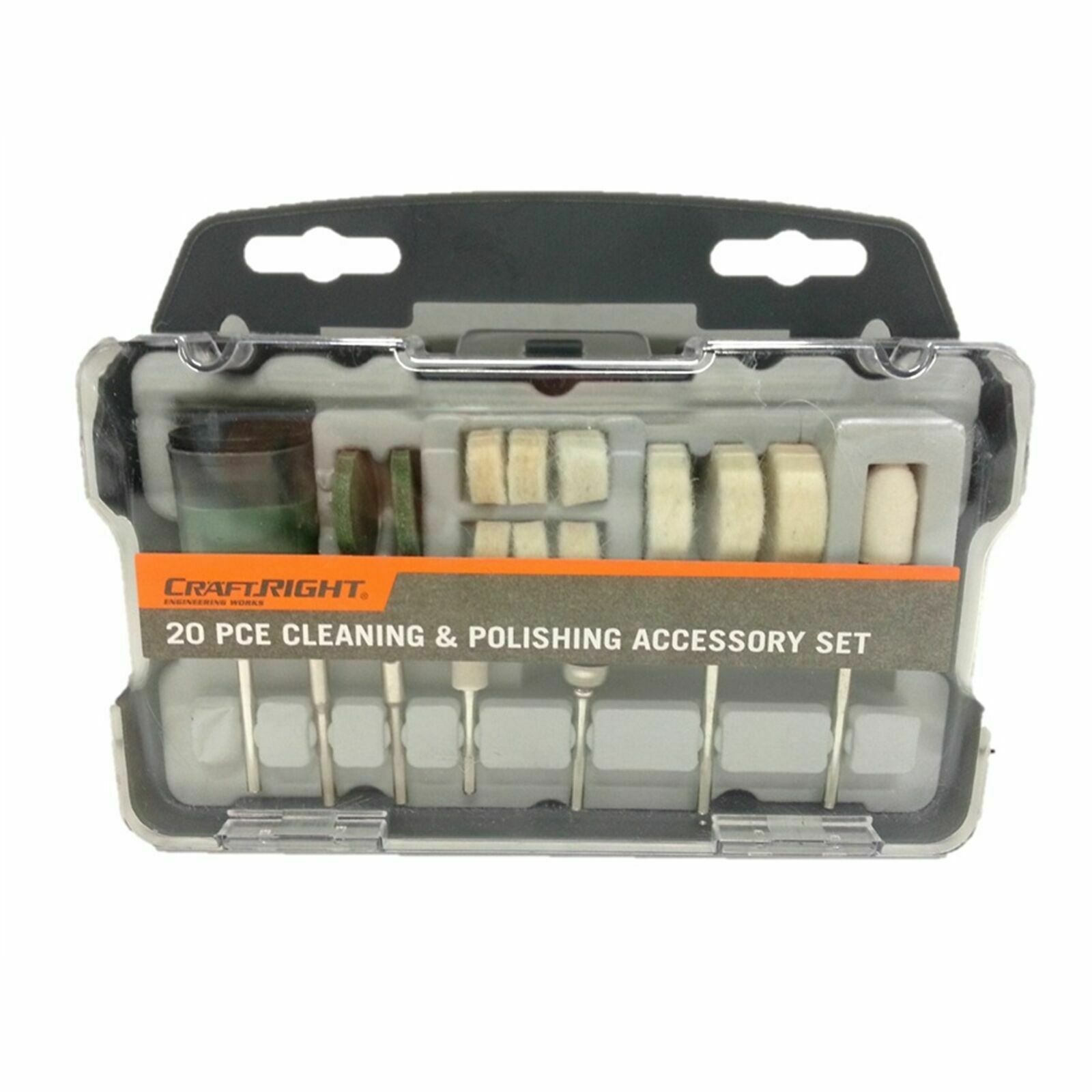 New Craftright 20 Pce rotary tool cleaning & polishing set for Dremel