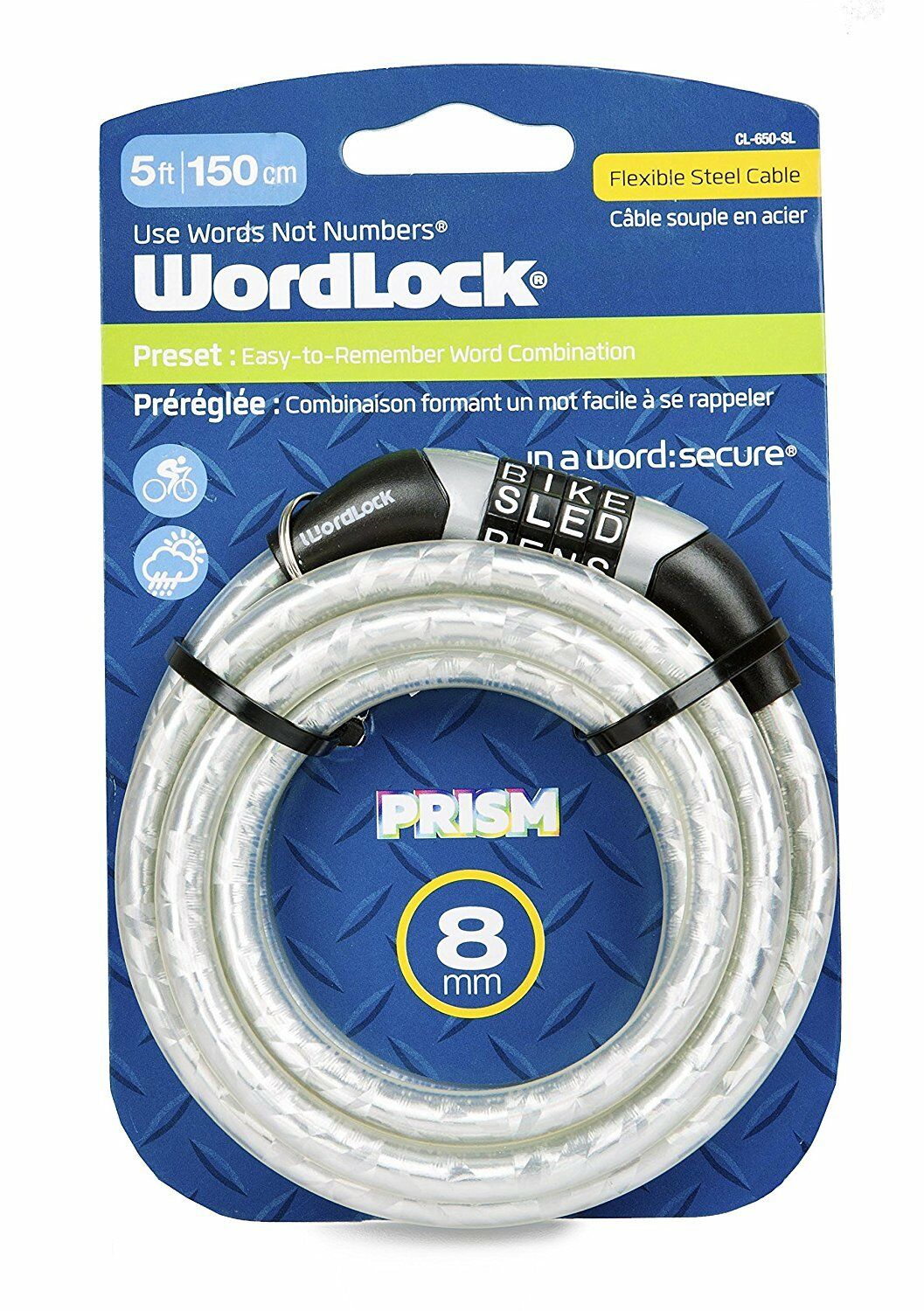 Syneco wordlock cable lock bikelock bicycle security bike cage secure