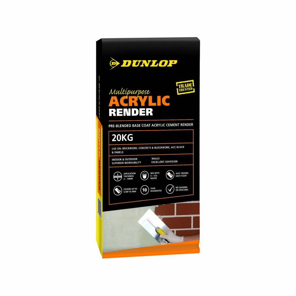 Dunlop 20kg Multipurpose Acrylic Render Rissamelt