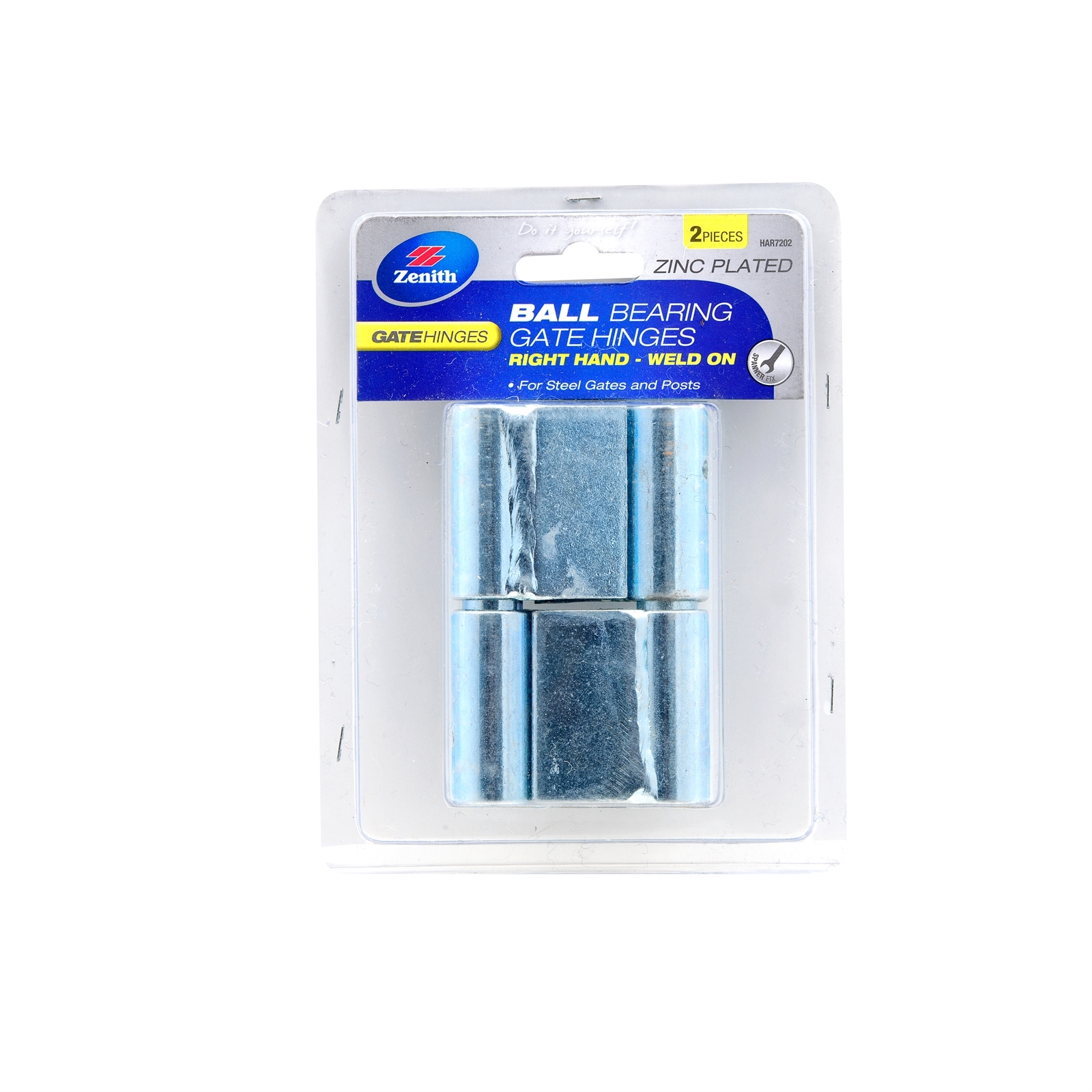 Zenith Zinc Plated Right Hand Ball Bearing Gate Steel To Steel Hinge 2 Pack Rissamelt