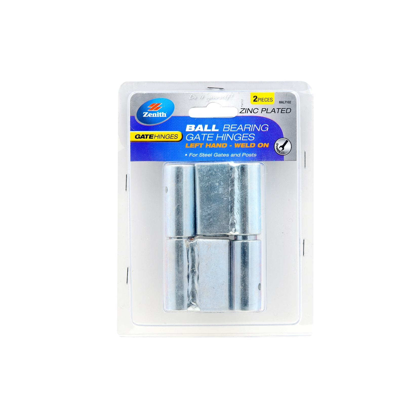 Zenith Zinc Plated Left Hand Ball Bearing Gate Steel To Steel Hinge 2 Pack Rissamelt