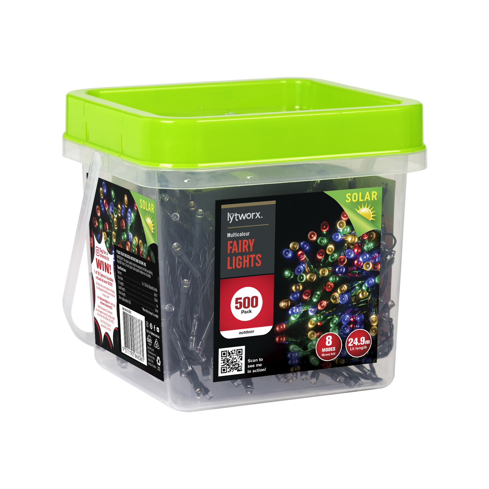 Lytworx Solar 500 Multicolour LED Fairy Lights Rissamelt