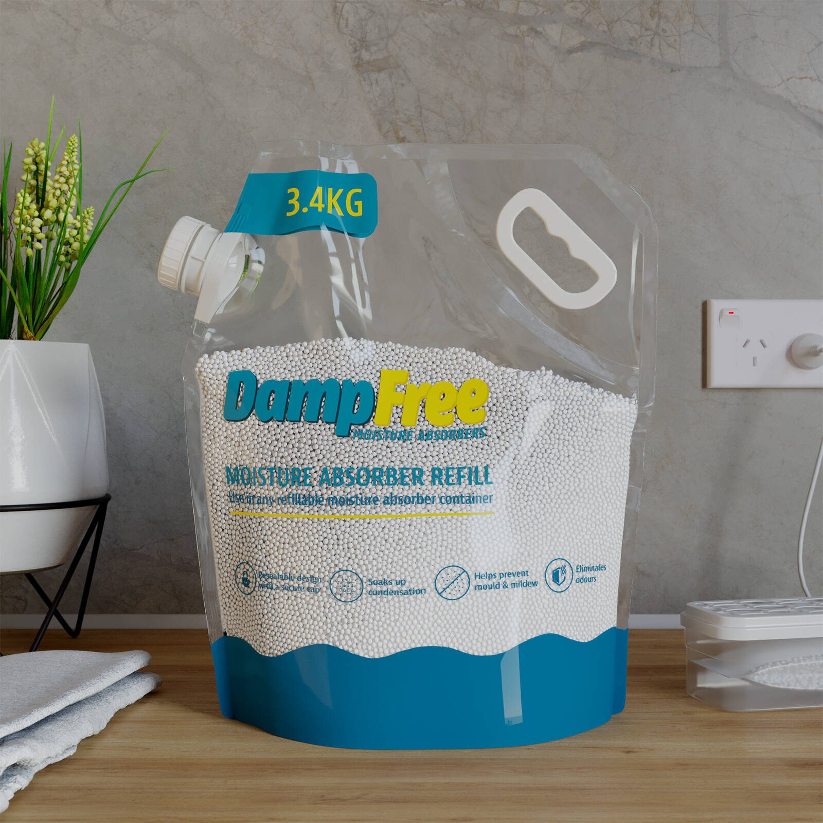 Dampfree 3.4kg Moisture Absorber Refill Pouch - Image 3