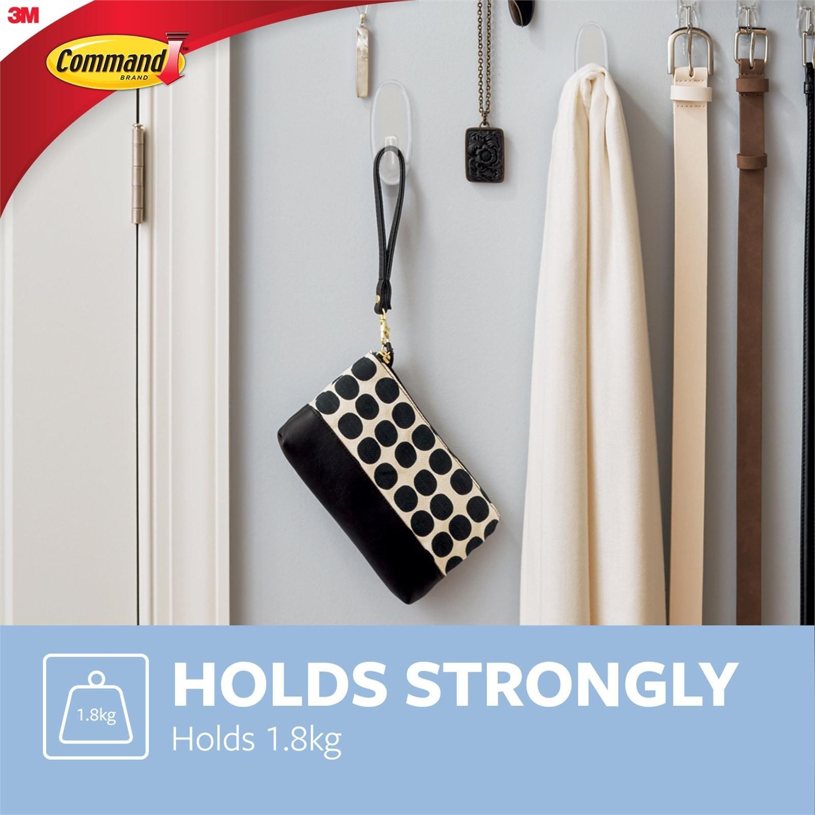 Command™ Large Clear Adhesive Wall Hook - 1 Pack - Image 3