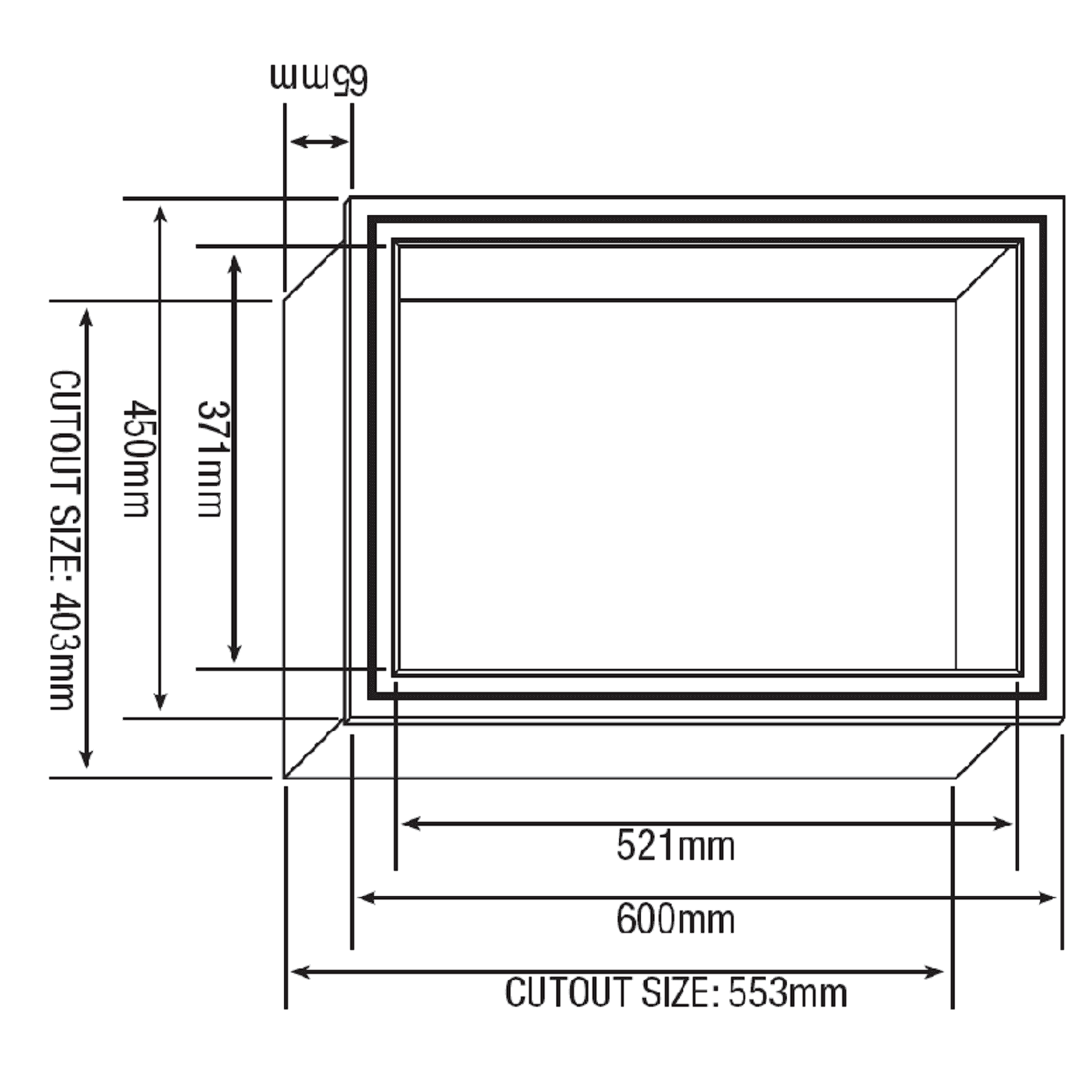 Builders Edge 450 x 600mm Heavy Duty Melamine Manhole Frame Kit - Image 3