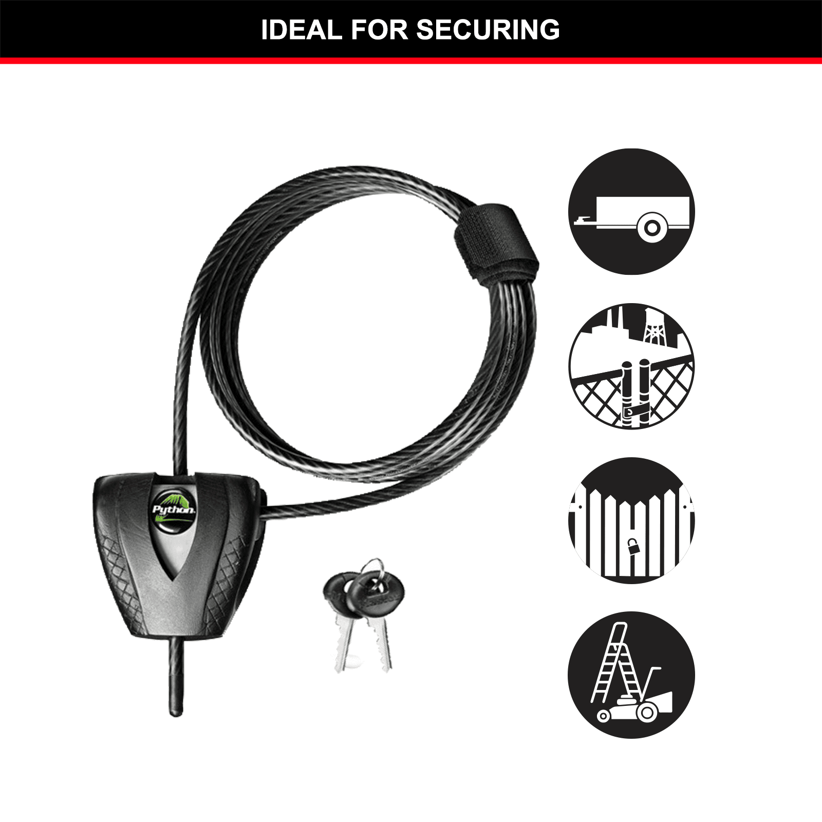 Master Lock 1.8m x 5mm Mini Python Adjustable Locking Cable - Image 6