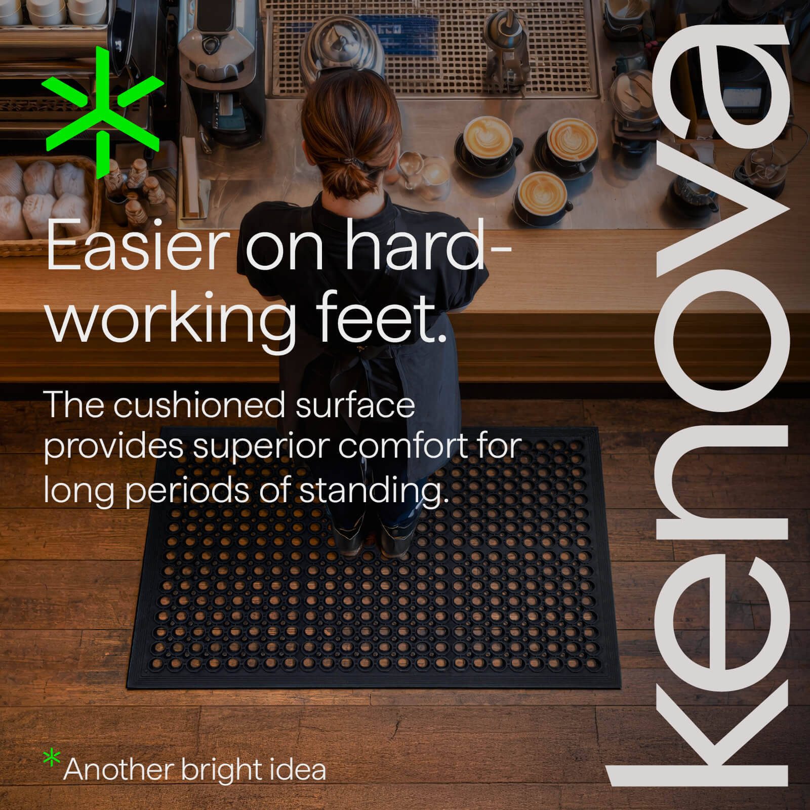 Kenova 600 x 900mm Black Anti Slip Honeycomb Mat - Image 3