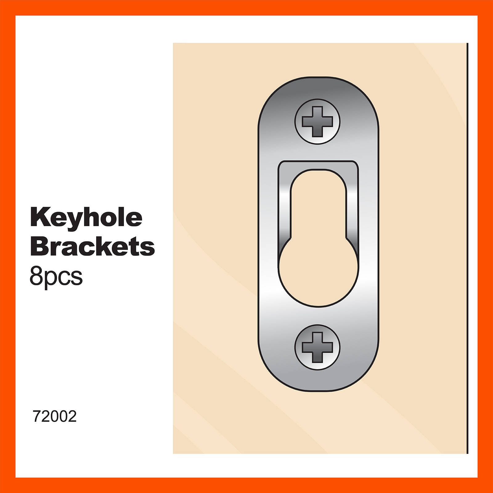 Everhang 10kg Picture Hanging Keyhole Plate - 8 Pack - Image 3