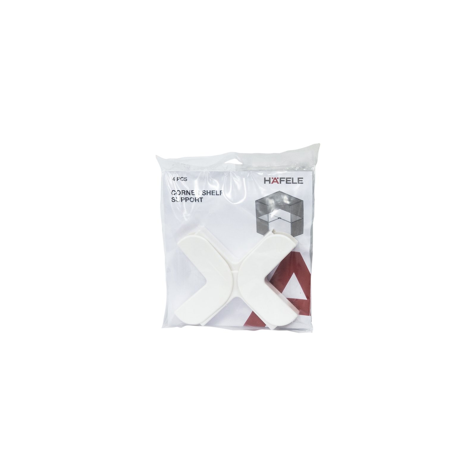 Hafele Corner Shelf Bracket - 4 Pack - Image 3