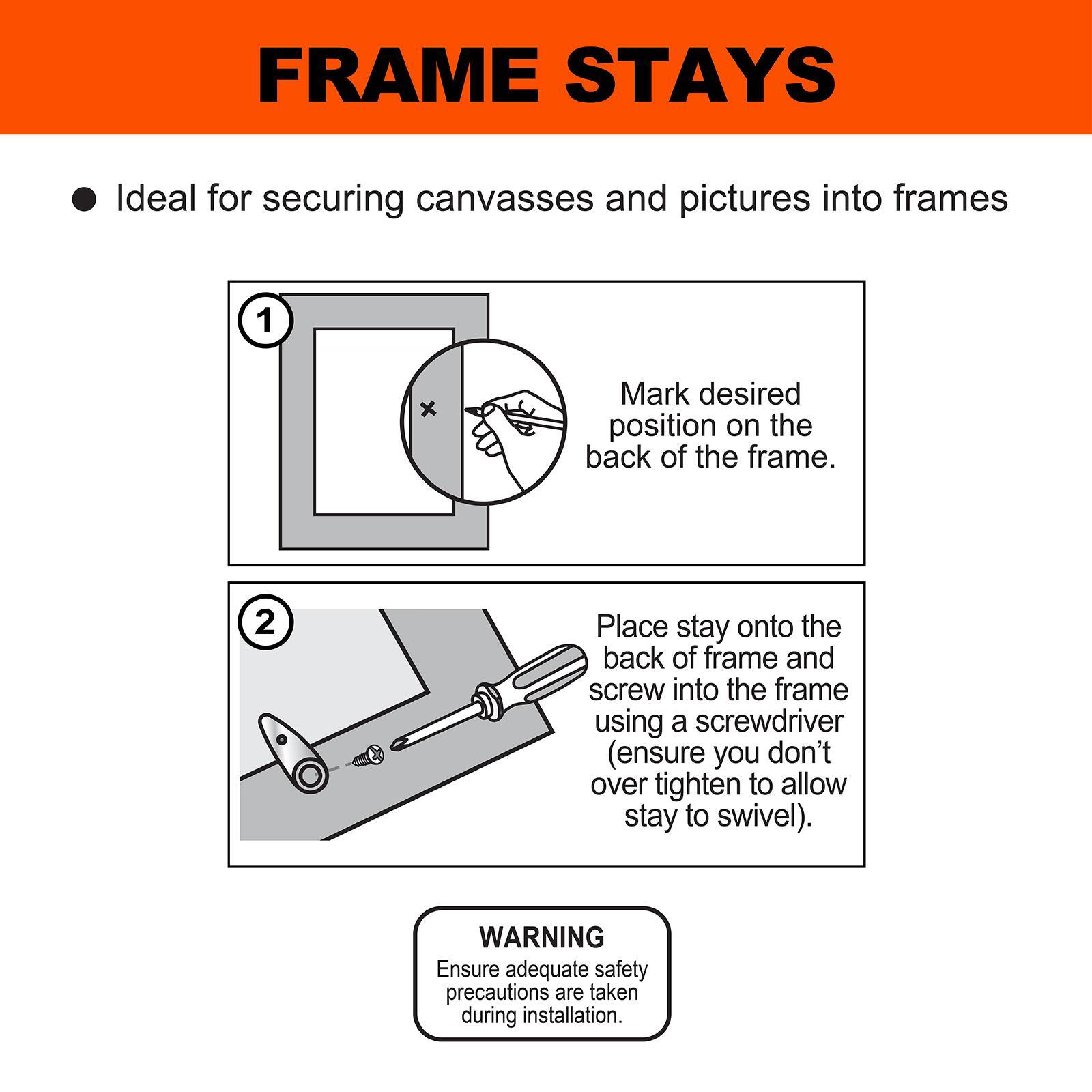 Everhang Nickel Plated Picture Frame Stay - 16 Pack - Image 4
