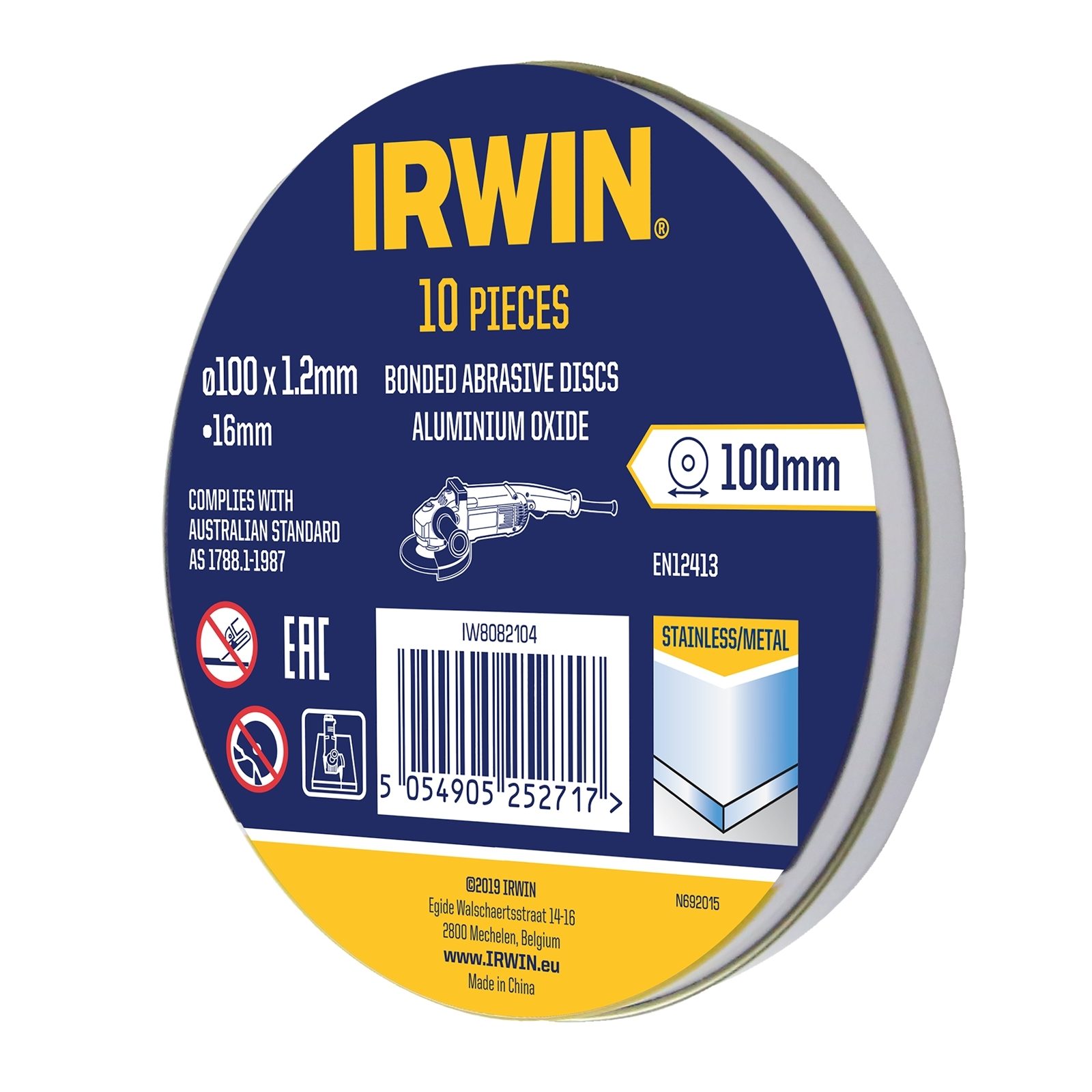 IRWIN 100 x 1.2 x 16mm Metal Cut Off Disc 10PK - Image 2