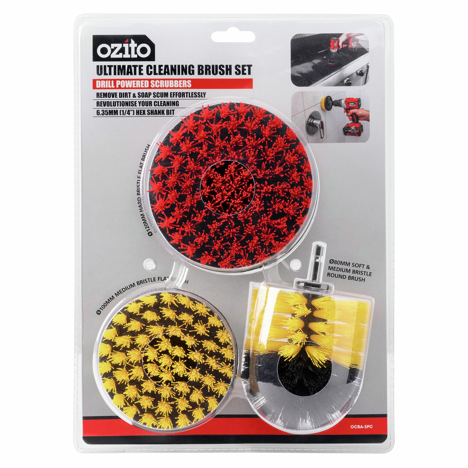 Ozito Ultimate Cleaning Brush Set - Image 2