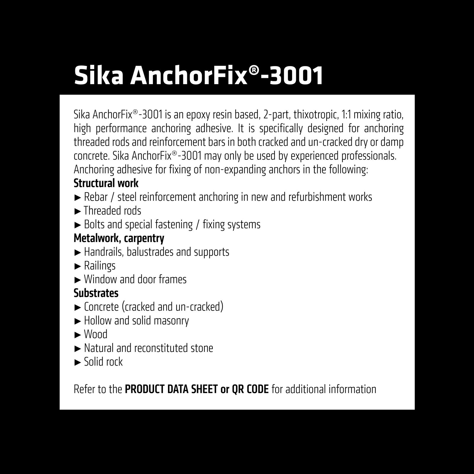 Sika 250ml Grey Anchorfix-3001 Chemical Anchoring Adhesive - Image 3
