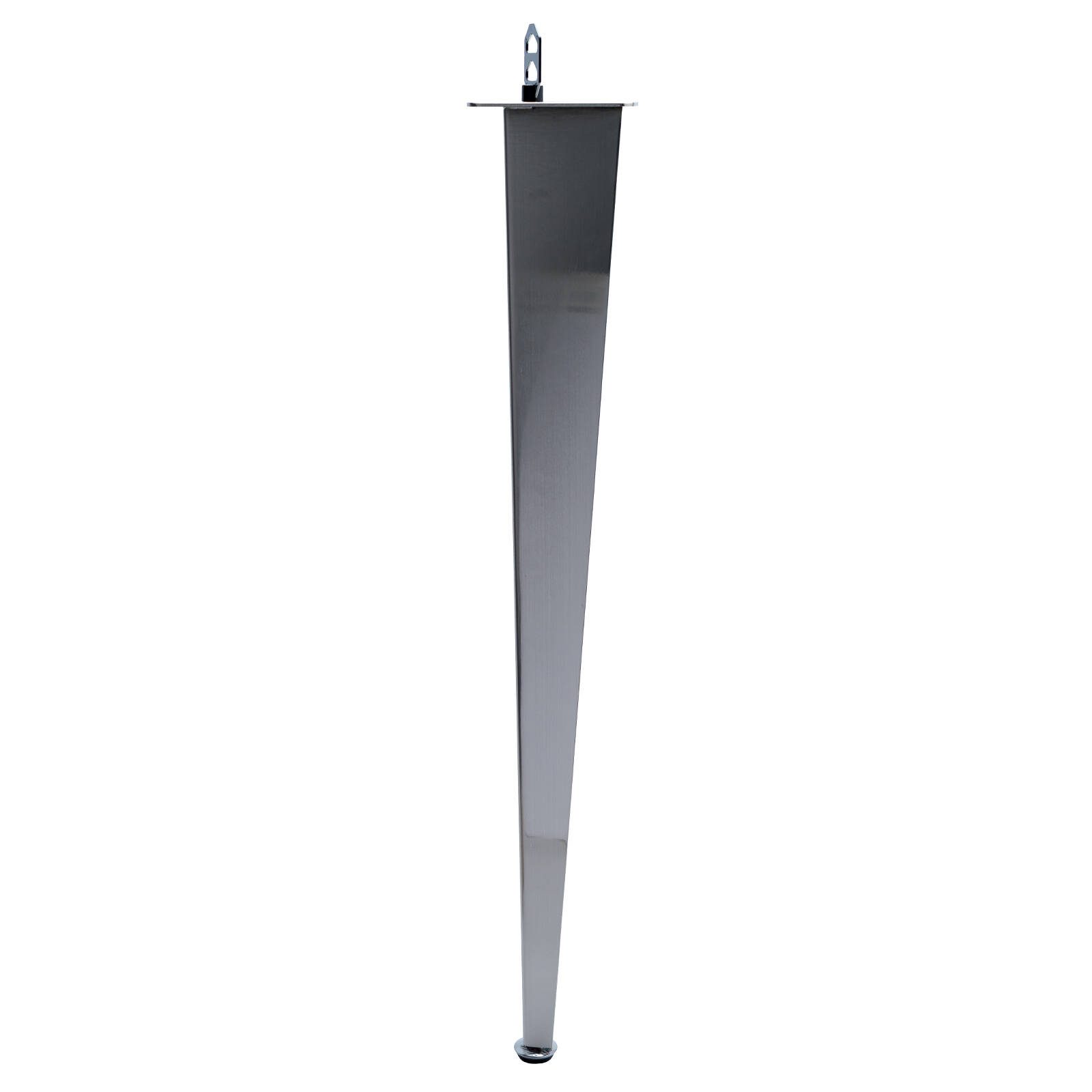 Taskmaster 710 x 2mm Satin Chrome Steel Corner Furniture Leg - Image 2