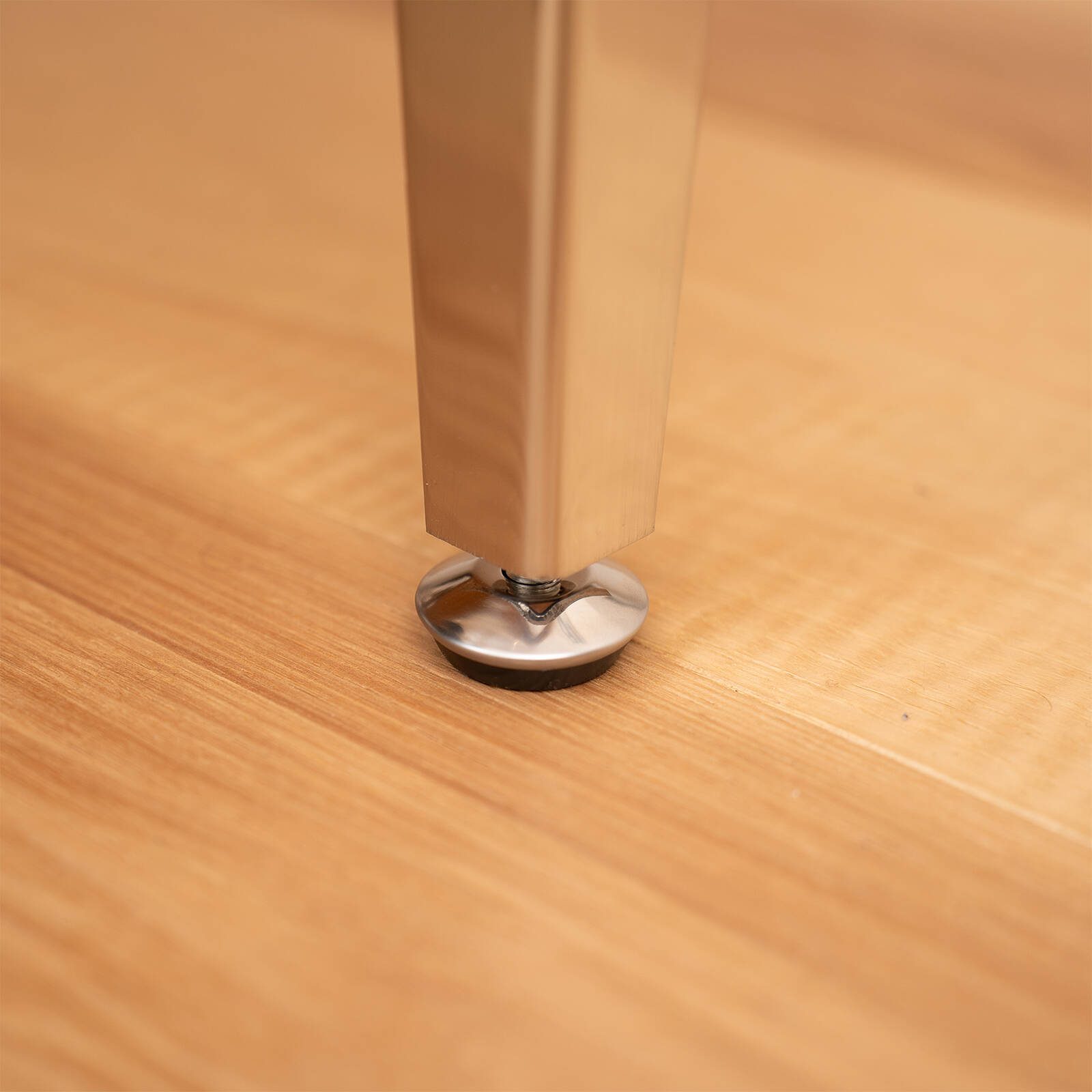Taskmaster 710 x 2mm Satin Chrome Steel Corner Furniture Leg - Image 6