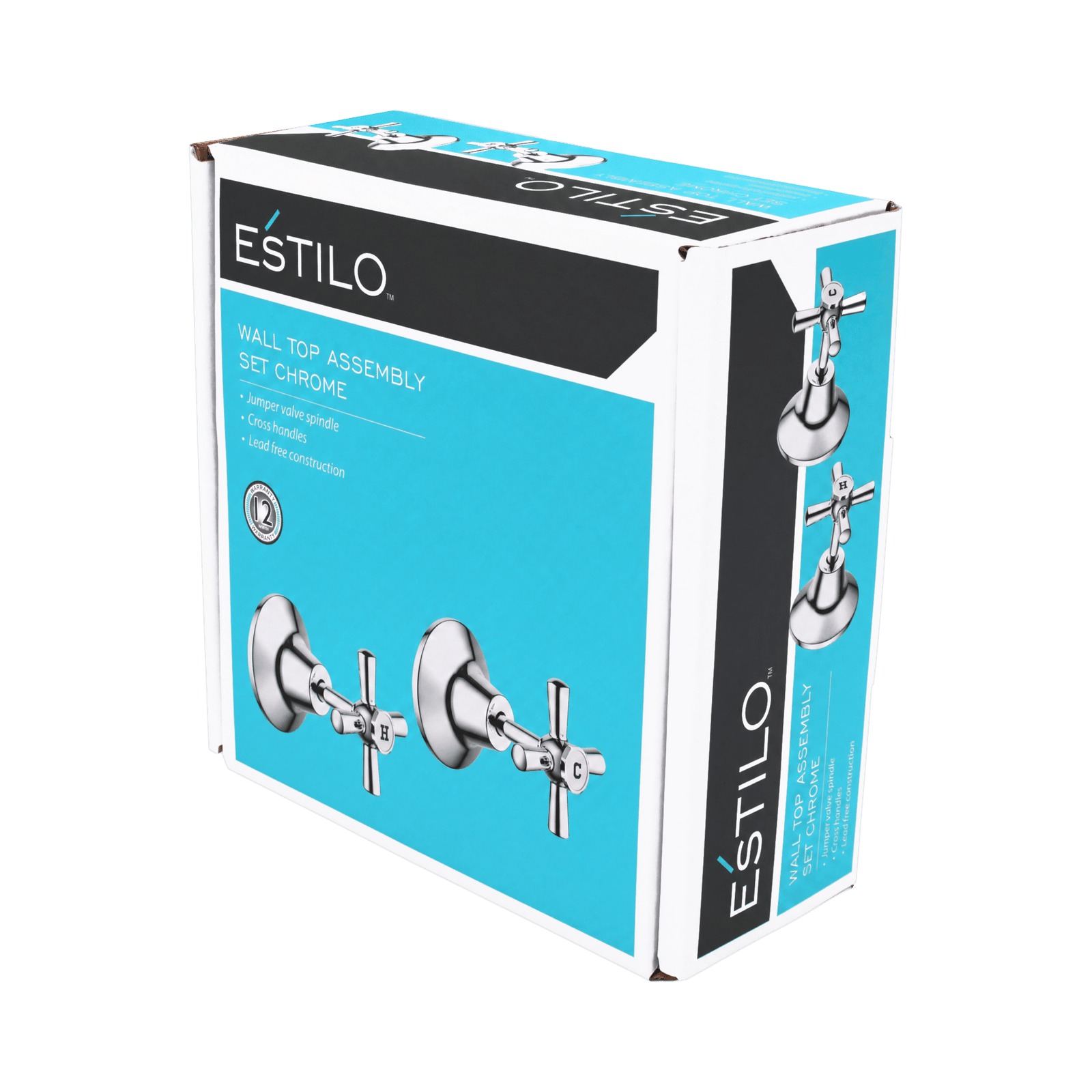 Estilo Chrome Jumper Valve Wall Top Assembly Set - Image 2