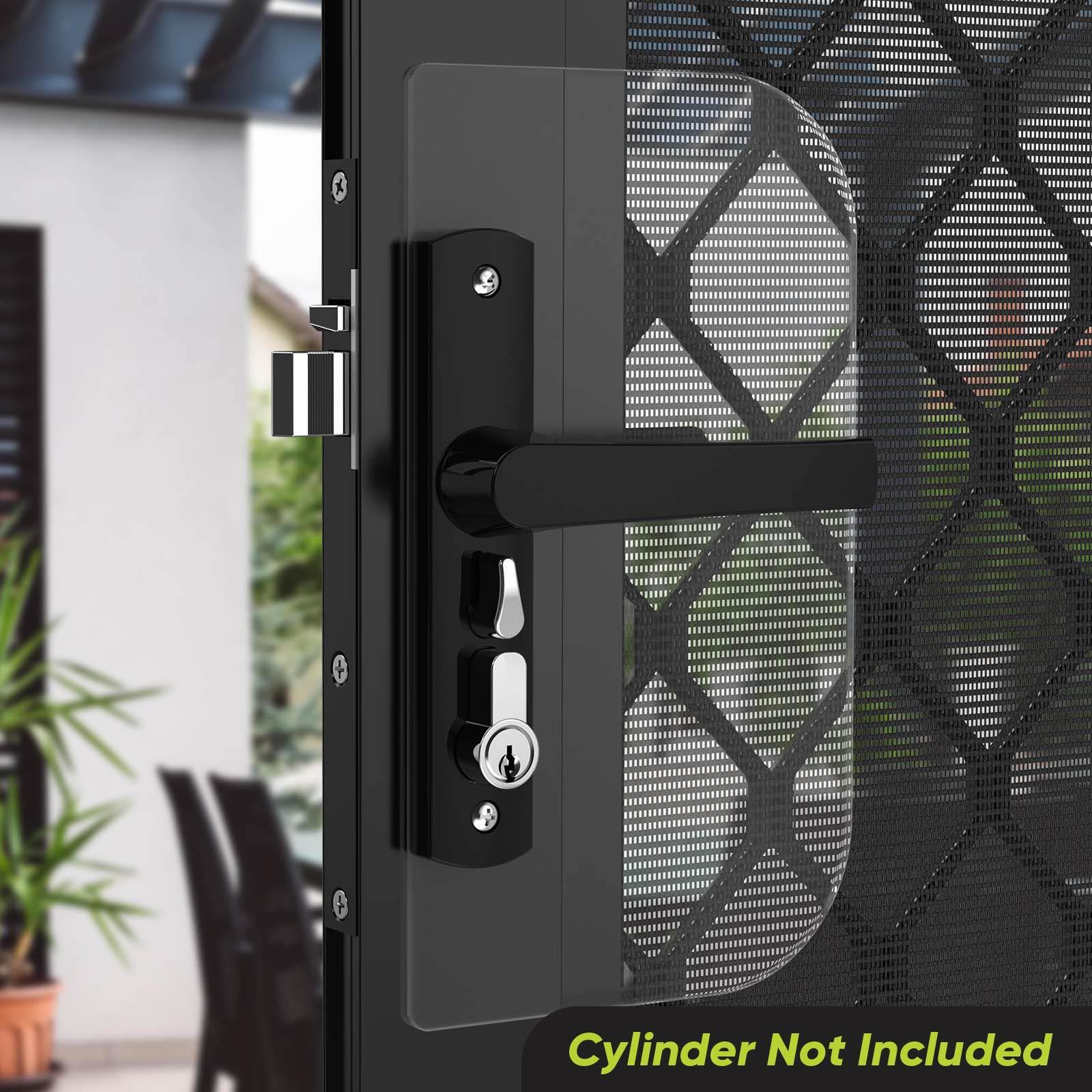 Rolltrak Black Non-Keyed Hinged Screen Door Lock - Image 3