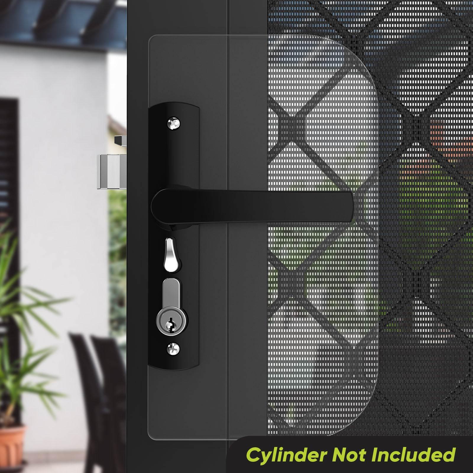Rolltrak Black Non-Keyed Hinged Screen Door Lock - Image 4