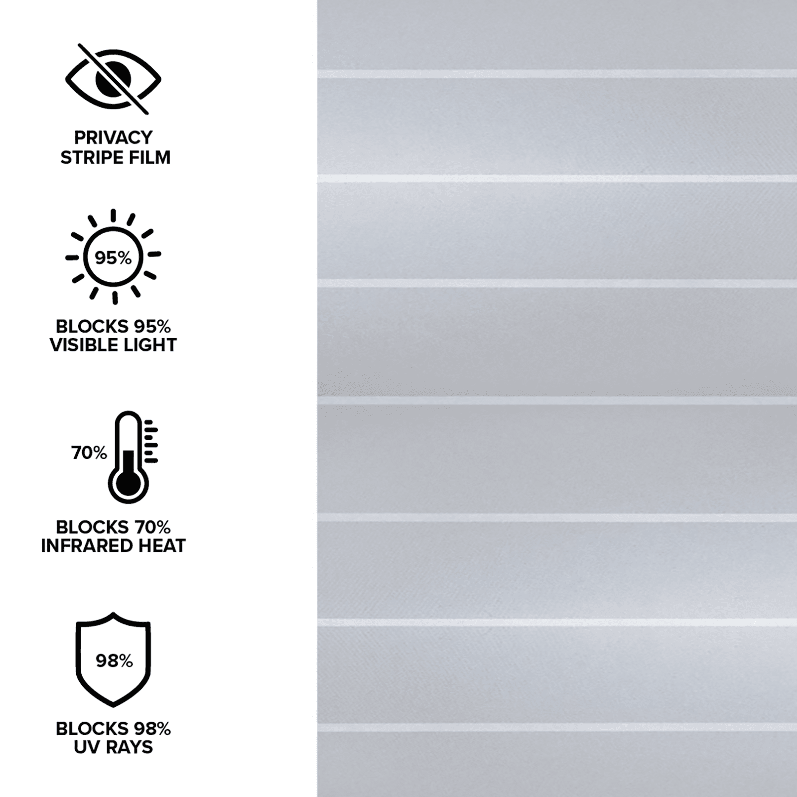 Pillar 0.9 x 2m Stripe Embossed Adhesive Window Film - Image 4
