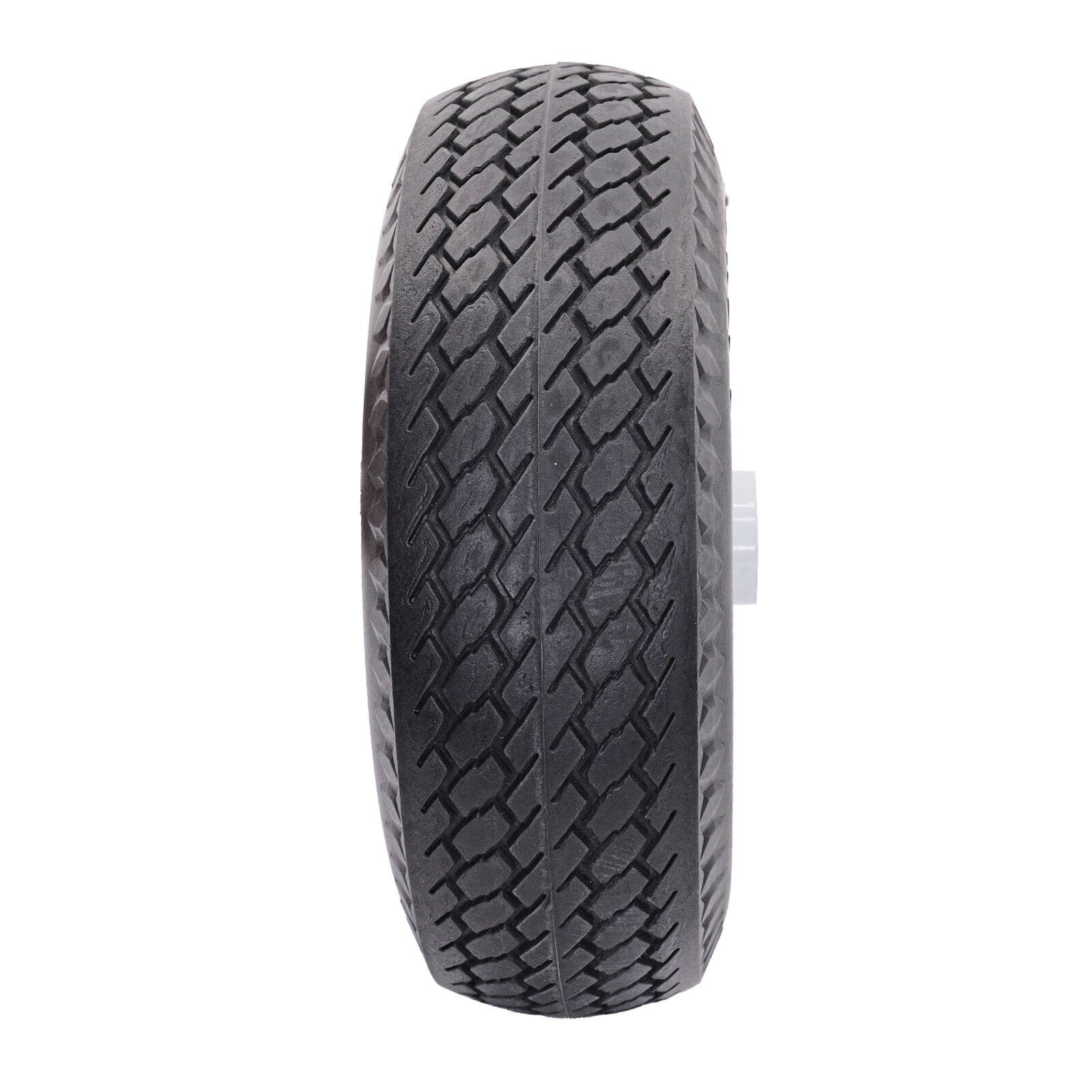 Easyroll 3.5 x 4" Flat Free Puncture Proof Trolley Wheel with 5/8" Axle Diameter - Image 2