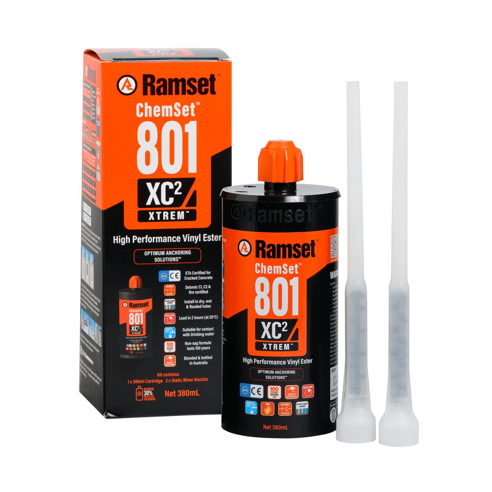 Ramset 380ml 801 XTREM XC² ChemSet Anchor Cartridge - Image 2