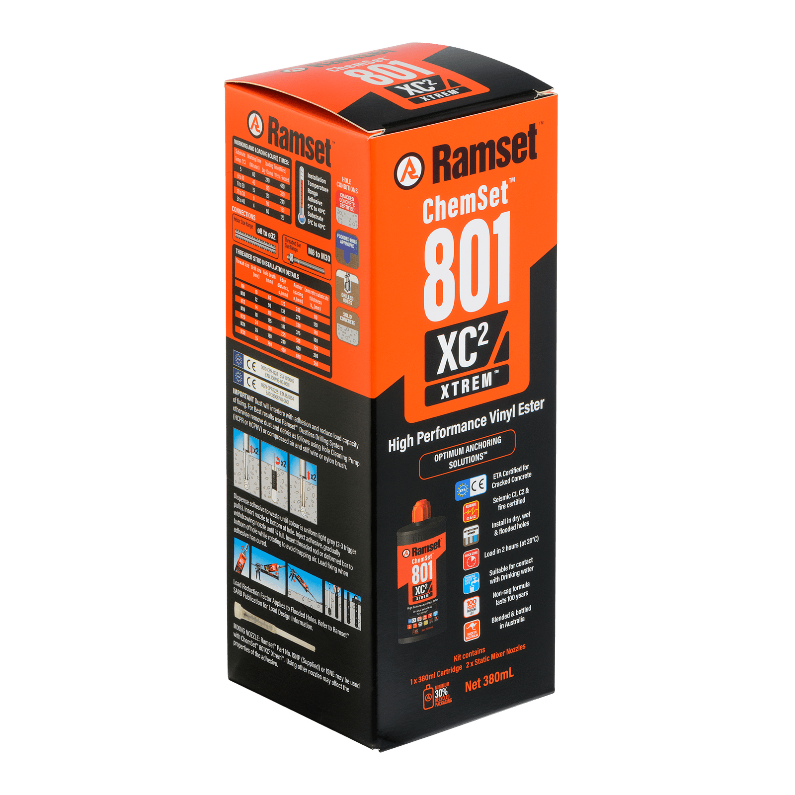 Ramset 380ml 801 XTREM XC² ChemSet Anchor Cartridge - Image 3