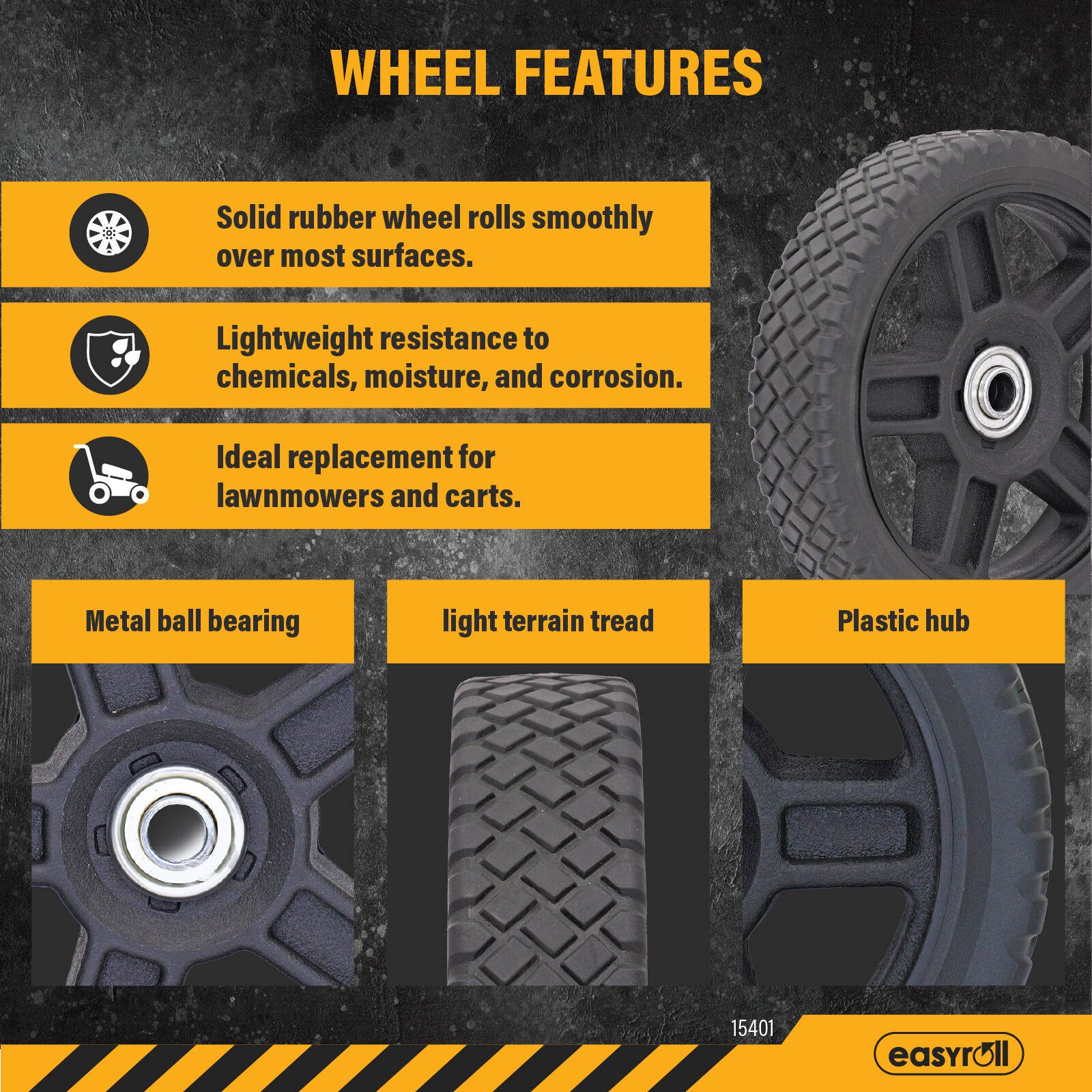 Easyroll 175mm 25kg Spoked Wheel - Image 6