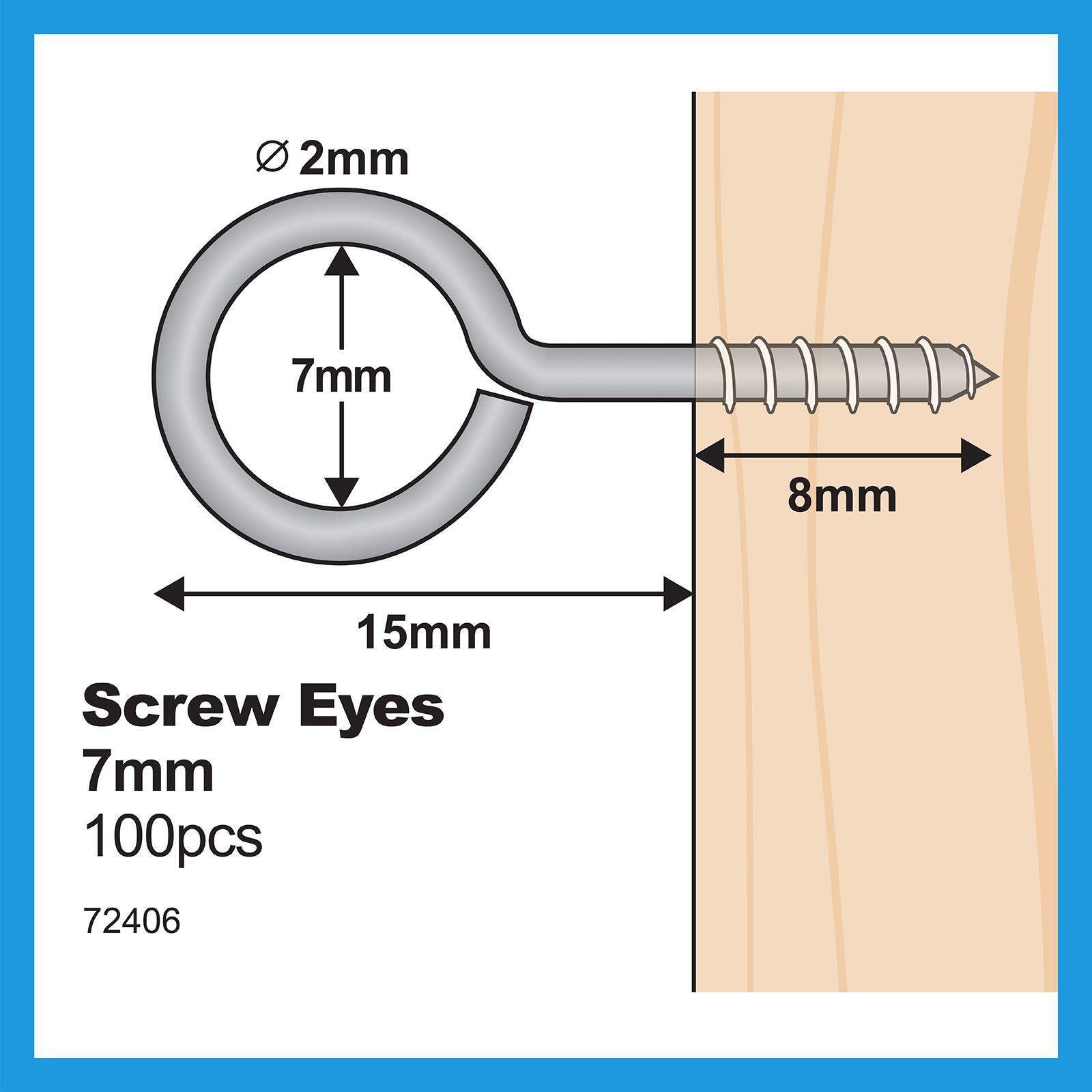 Everhang 7mm Screw Eye Hook - 100 Pack - Image 4