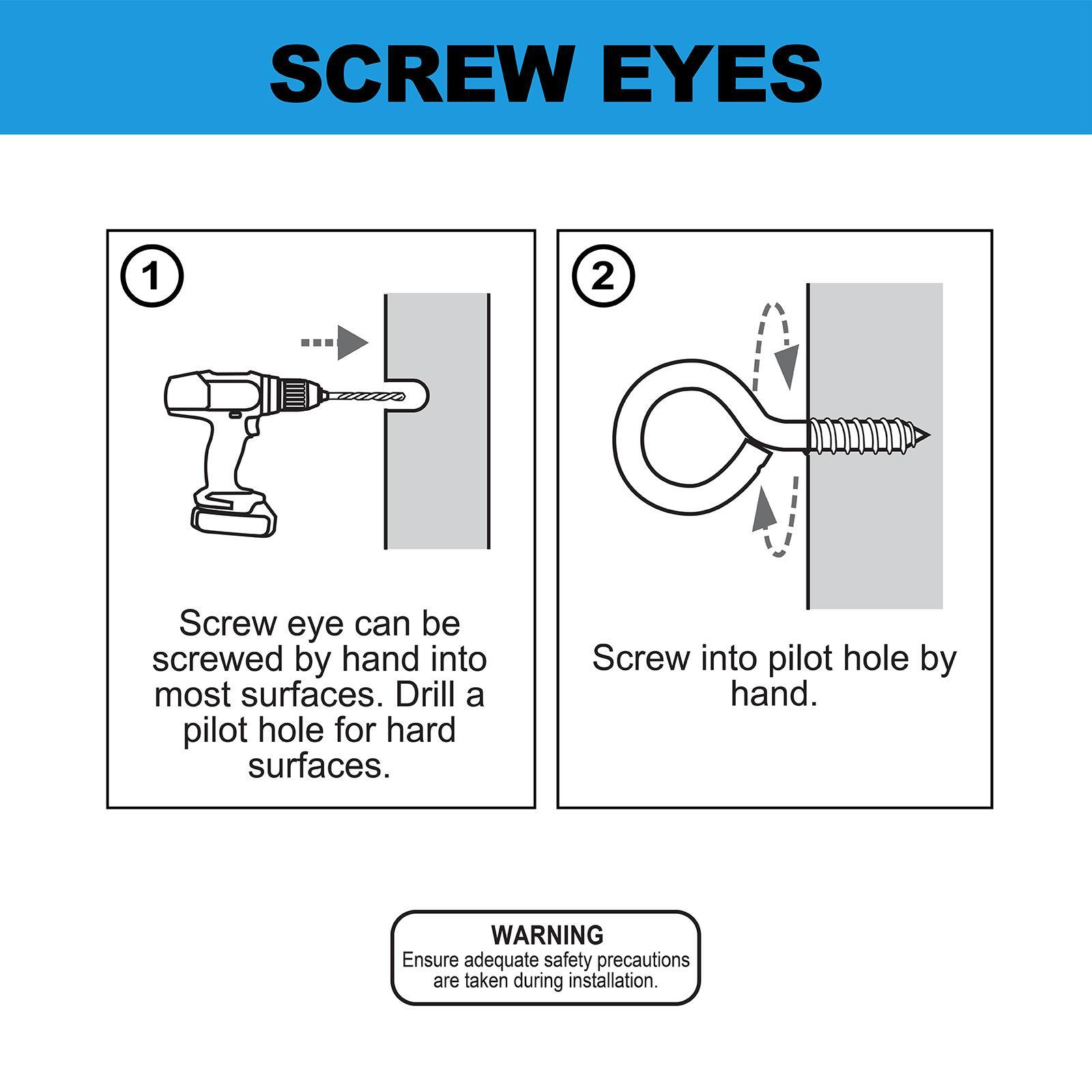 Everhang 12mm Zinc Plated Screw Eye Hook 3PK 72428 - Image 5