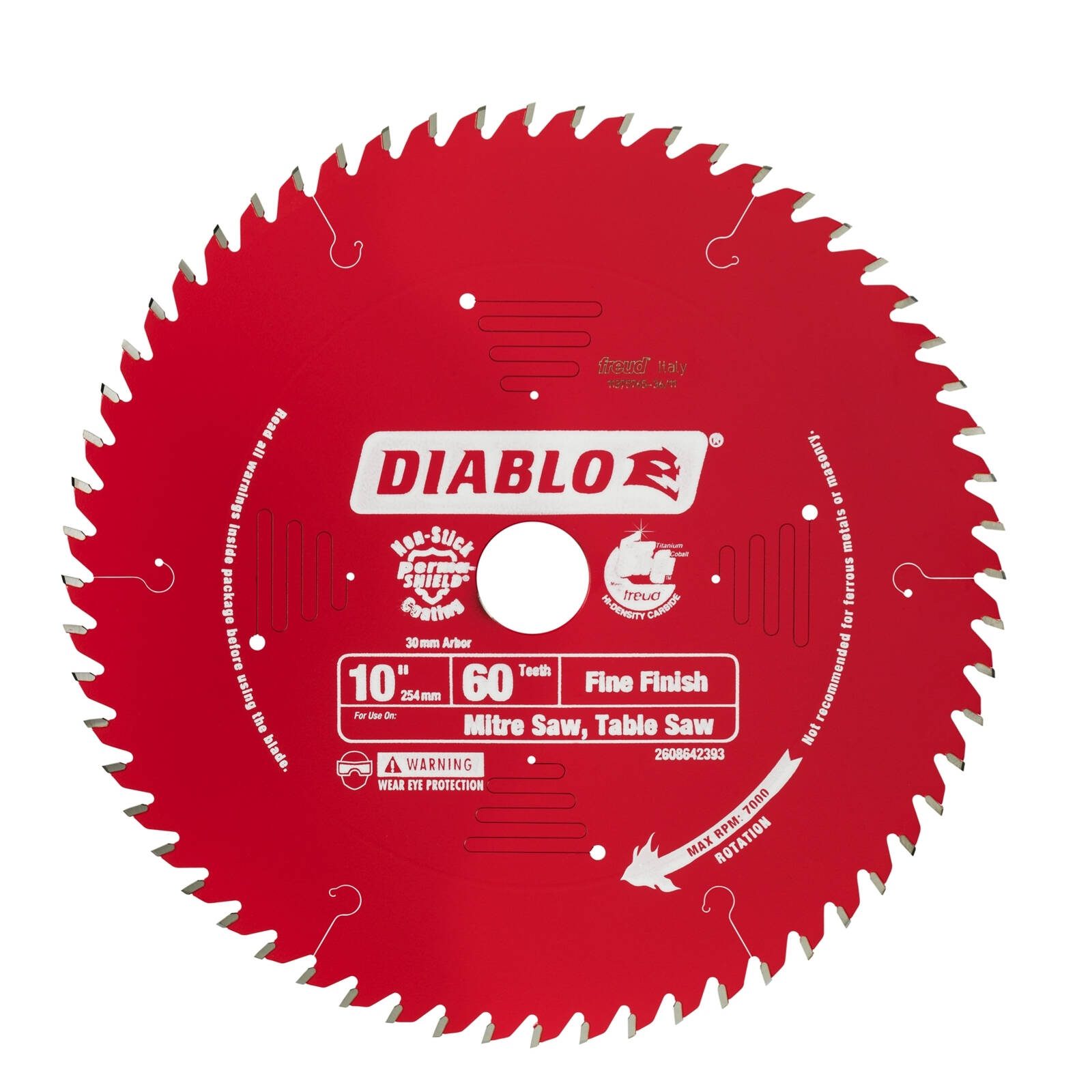 Diablo 254mm 60T Fine Finish Mitre Saw Blade - Image 2