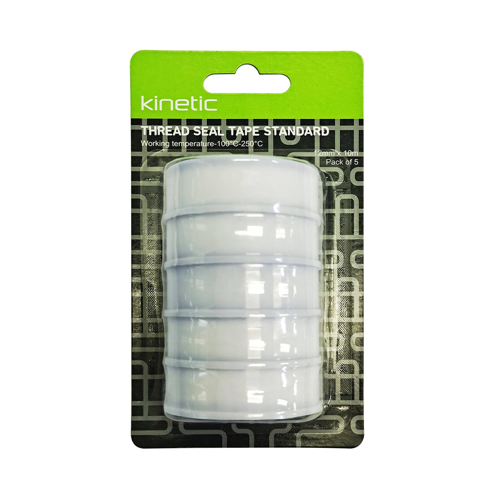 Kinetic 12mm x 10m White Standard Thread Seal - 5 Pack - Image 3