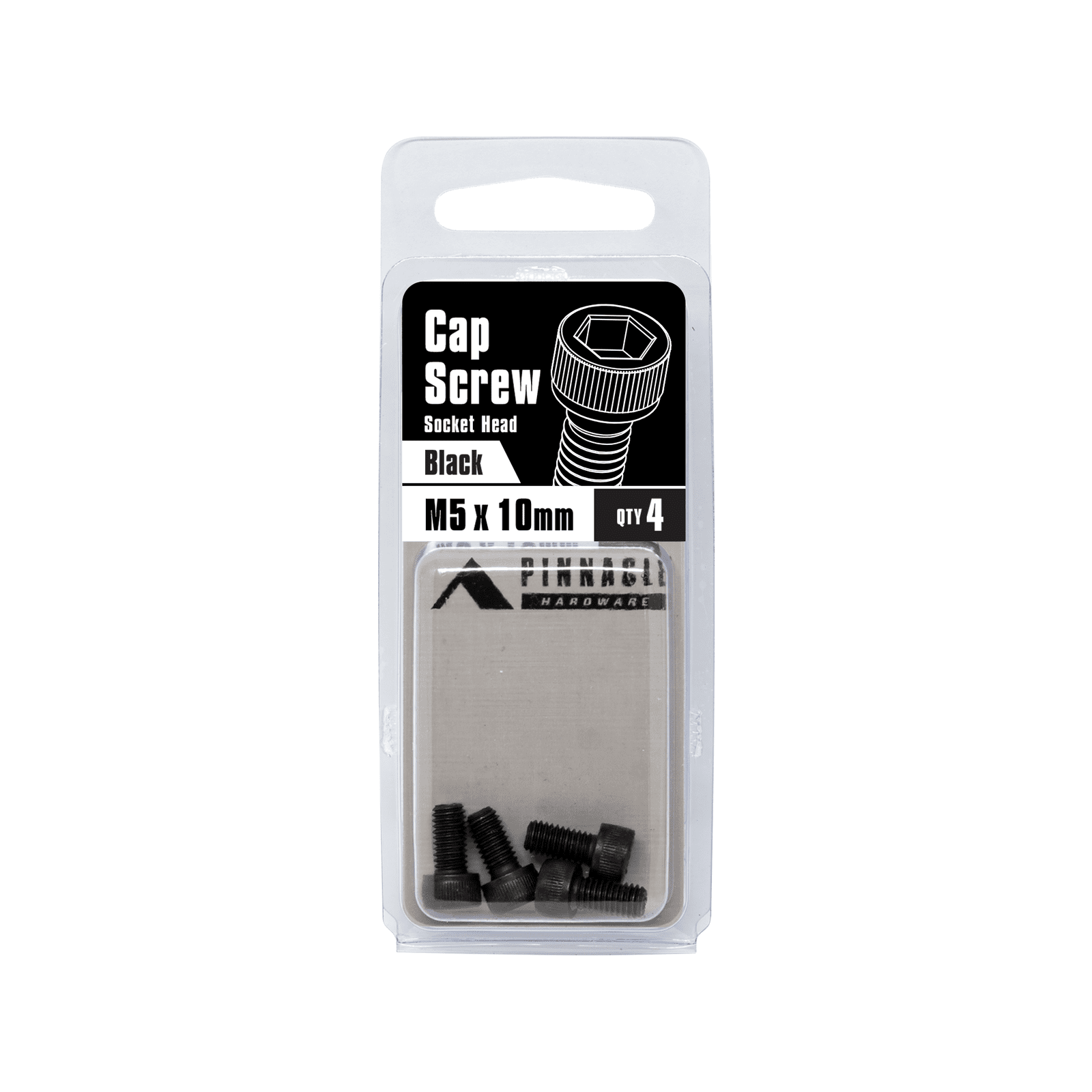 Pinnacle M5 x 10mm Black Oxide Socket Head Cap Screw - 4 Pack - Image 2