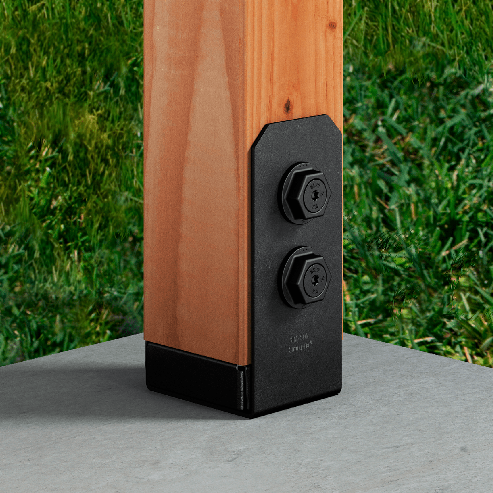 Simpson Strong-Tie 90 x 90mm Black Outdoor Accents Post Base - Image 4