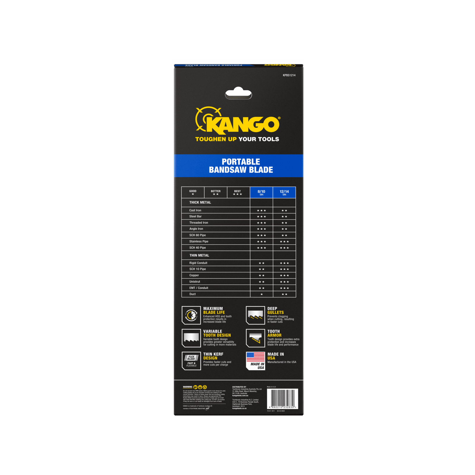 Kango 1140mm 12/14TPI Portable Bandsaw Blade - Image 3