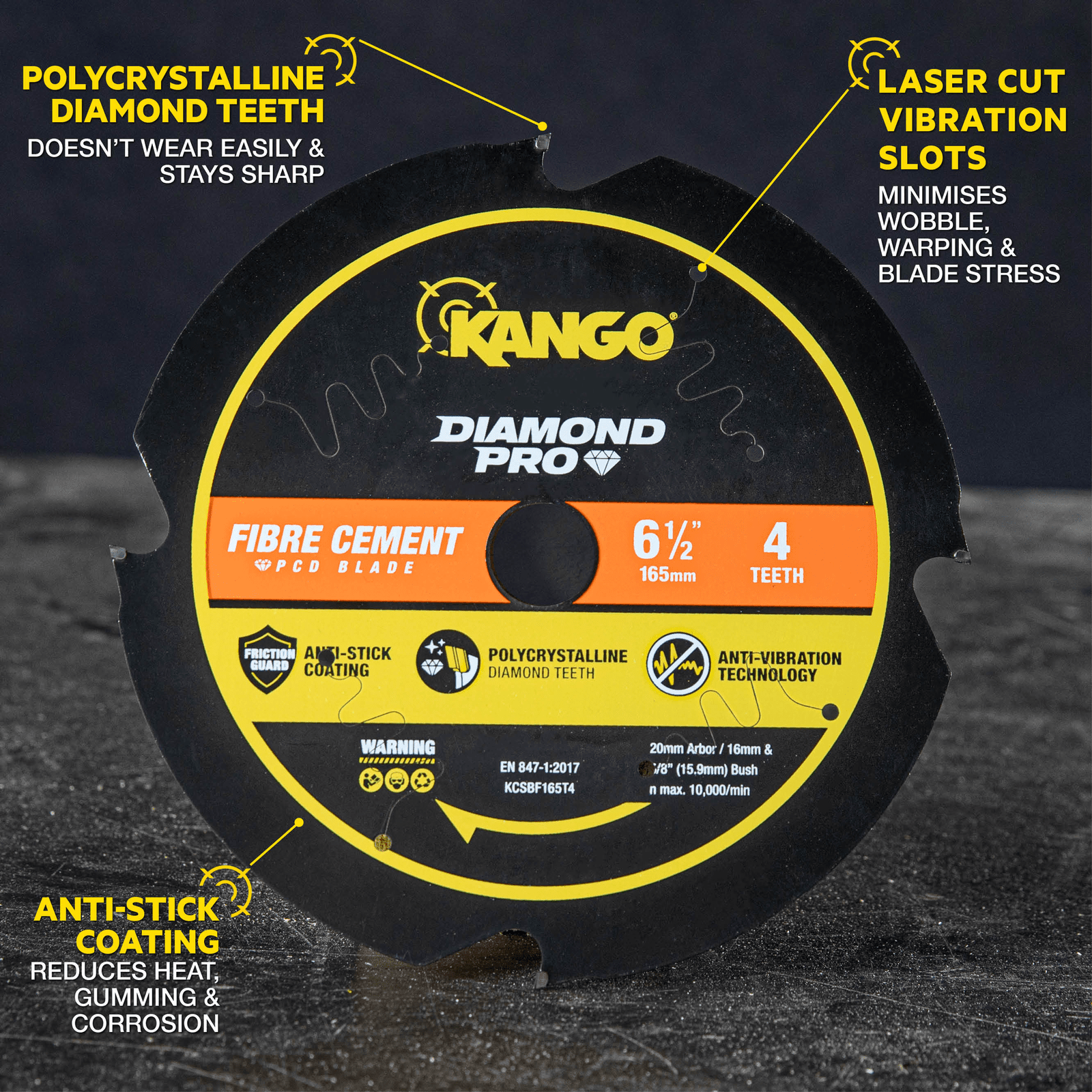 Kango 184mm 4T Diamond Pro Fibre Cement Circular Saw Blade - Image 2