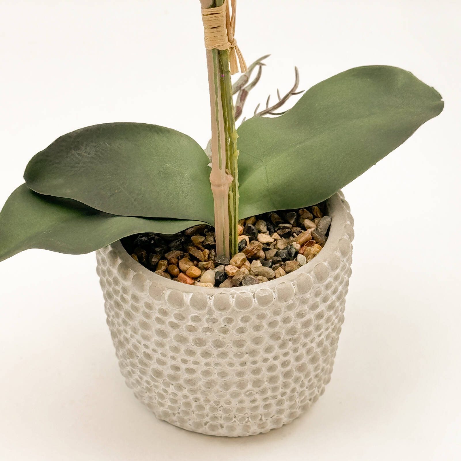 Un-Real 38cm White Artificial Orchid Flowers In Decor Pot - Image 5