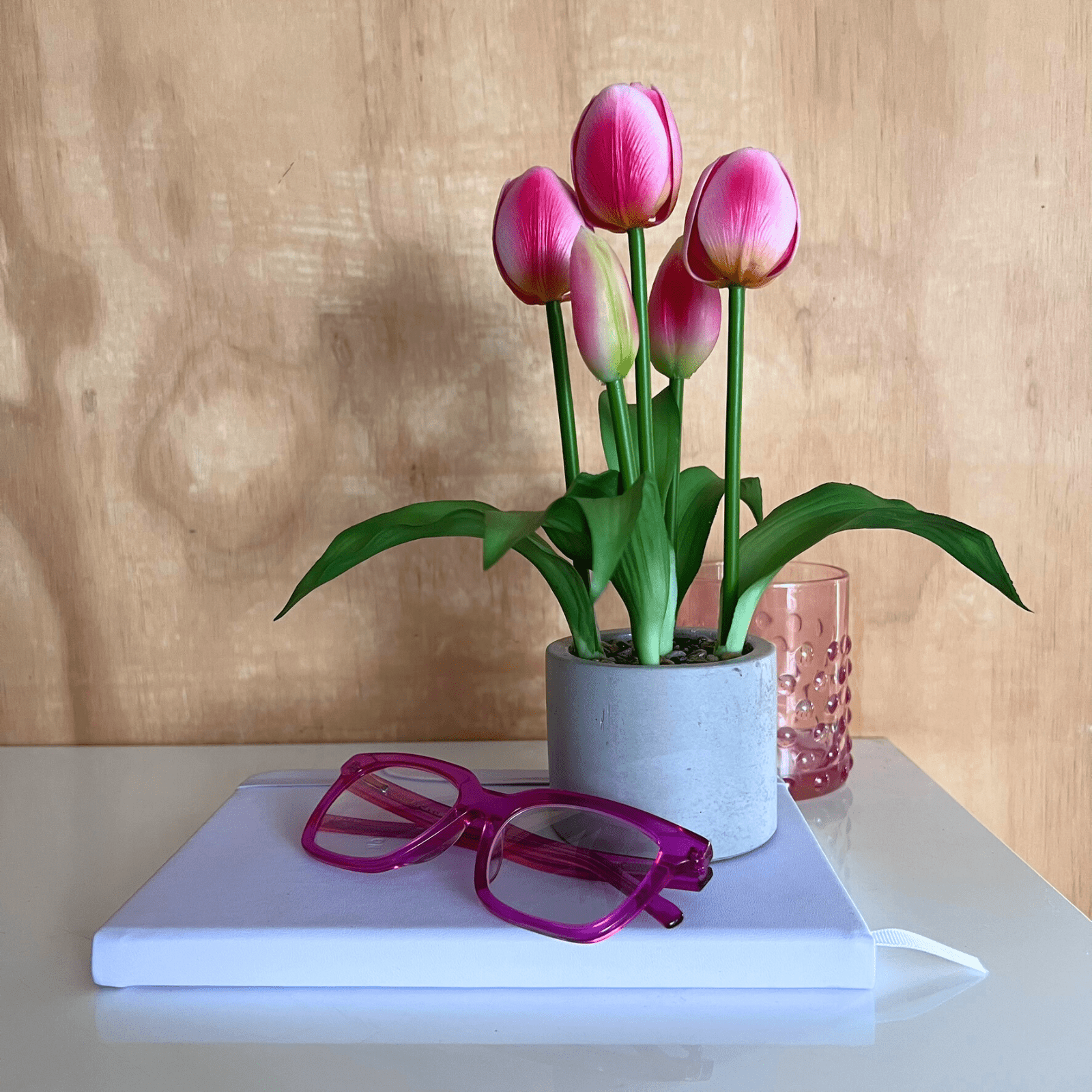 Un-Real 26cm Potted Tulips Artificial Plant - Image 6