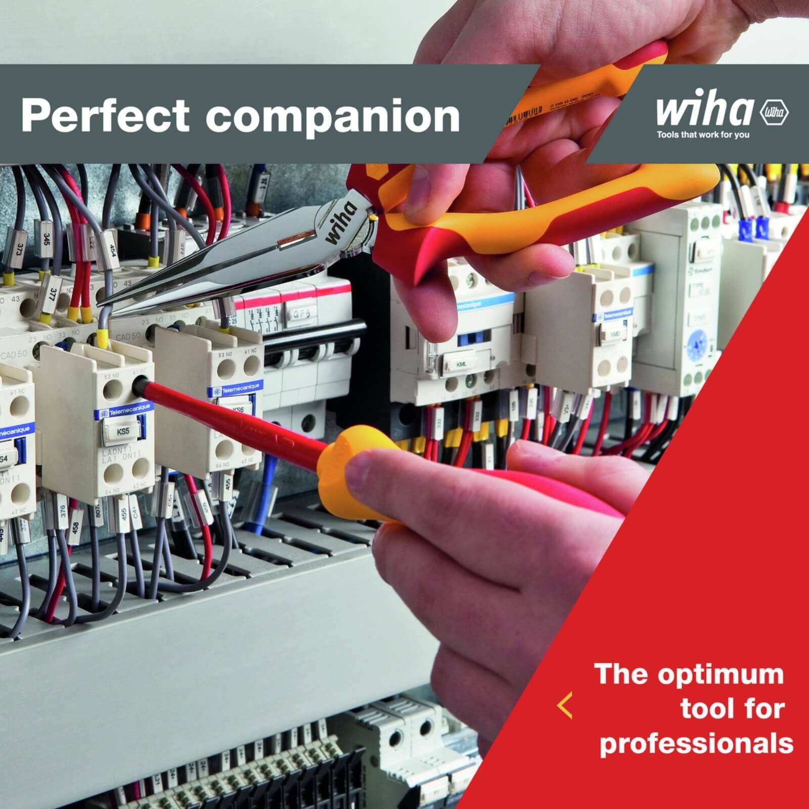 Wiha Pliers 200mm Long Nose VDE 1000V Electric Insulated Straight Cut - Image 4
