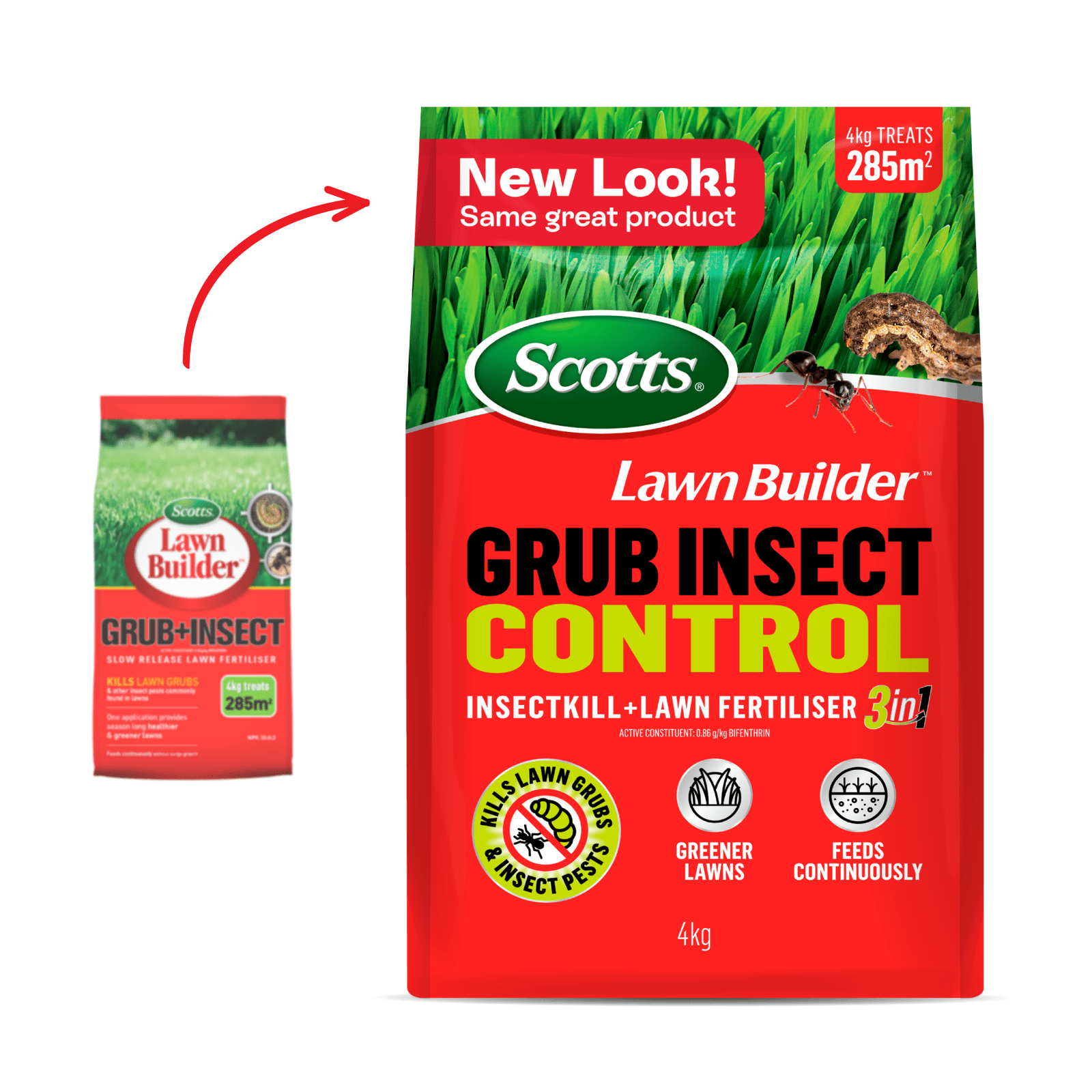 Lawn Builder 4kg Scotts Grub + Insect Control Insectkill + Lawn Fertiliser 3 in 1 - Image 4