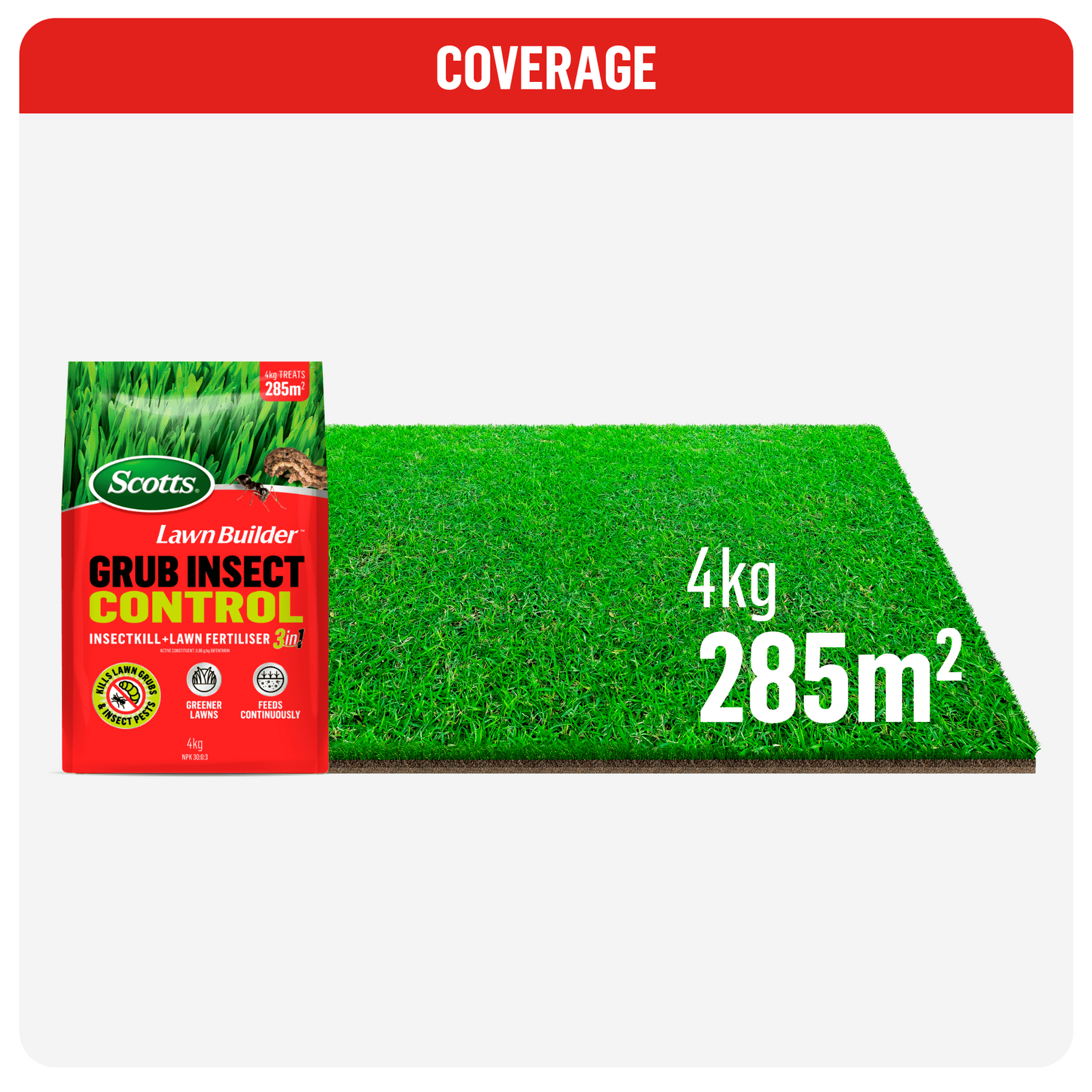 Lawn Builder 4kg Scotts Grub + Insect Control Insectkill + Lawn Fertiliser 3 in 1 - Image 6