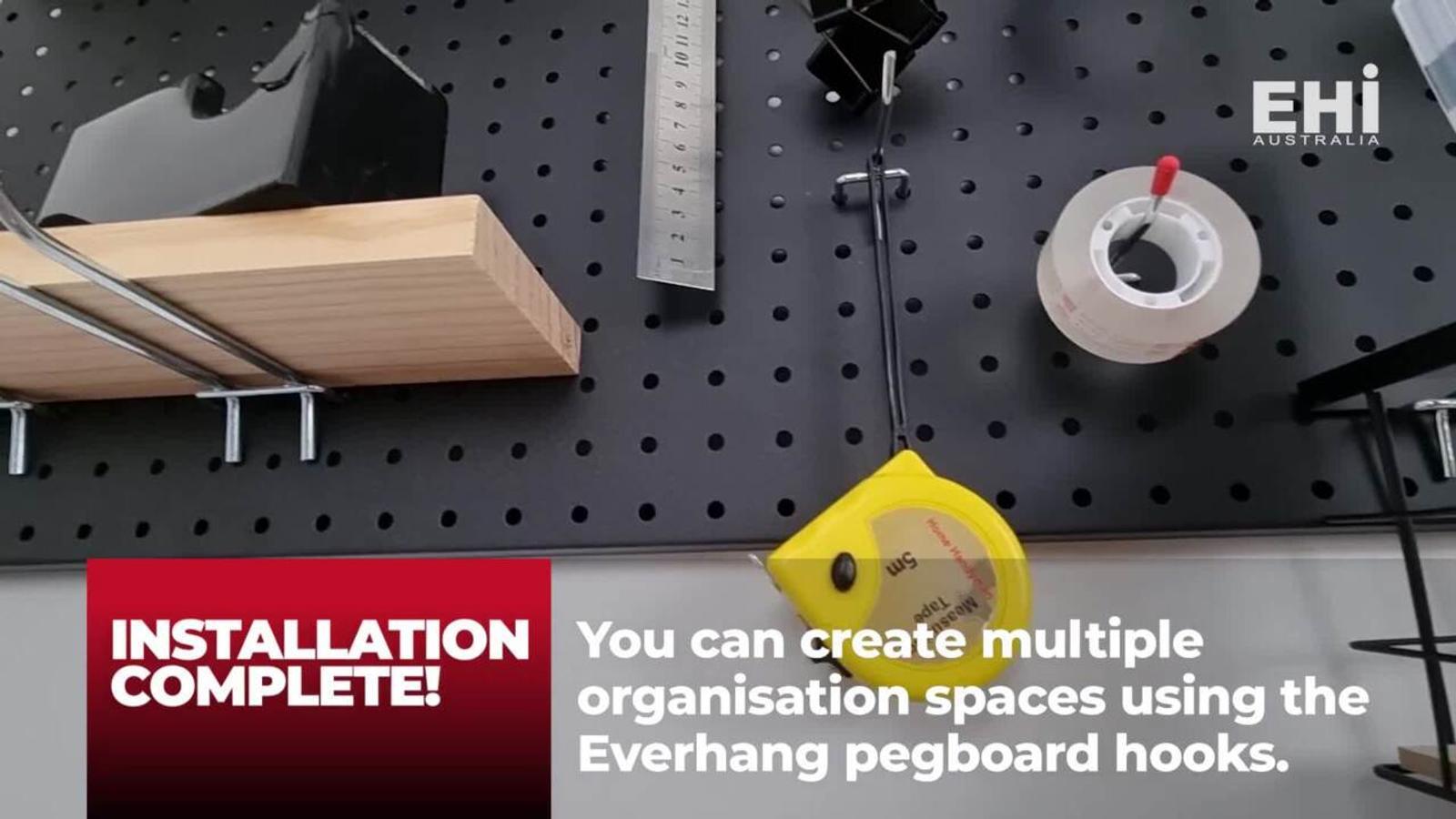 Everhang 5 x 75mm Pegboard Single Hooks - 4 Pack - Image 3