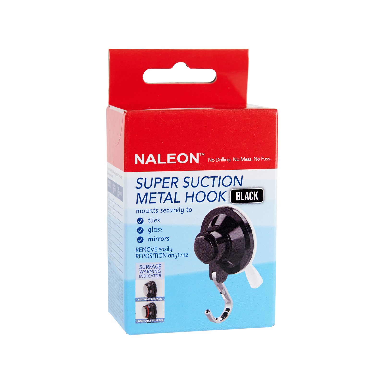 Naleon 3kg Stainless Steel Black Super Suction Hook - Image 2