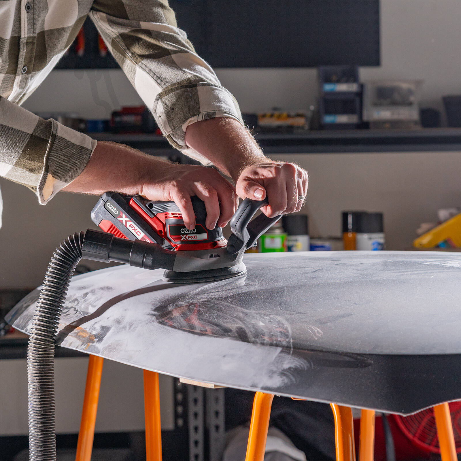 Ozito PXC 18V Brushless Random Orbital Sander PXBROS-125 - Skin Only - Image 4