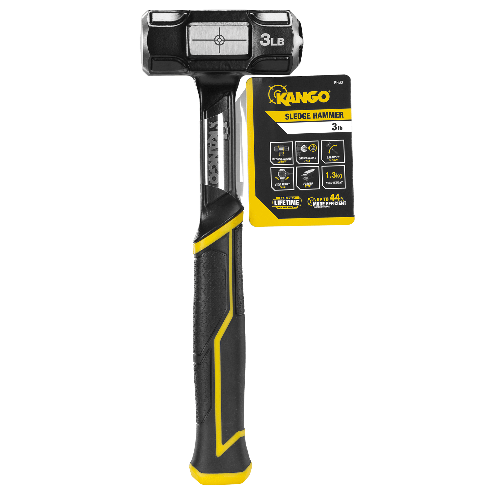 Kango 3lb Cross Strike Sledge Hammer - Image 2