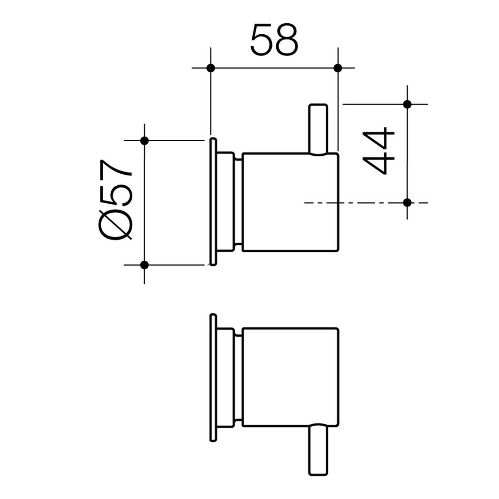 Caroma Luna Black Lead Free Lever Wall Top Assemblies - Image 2