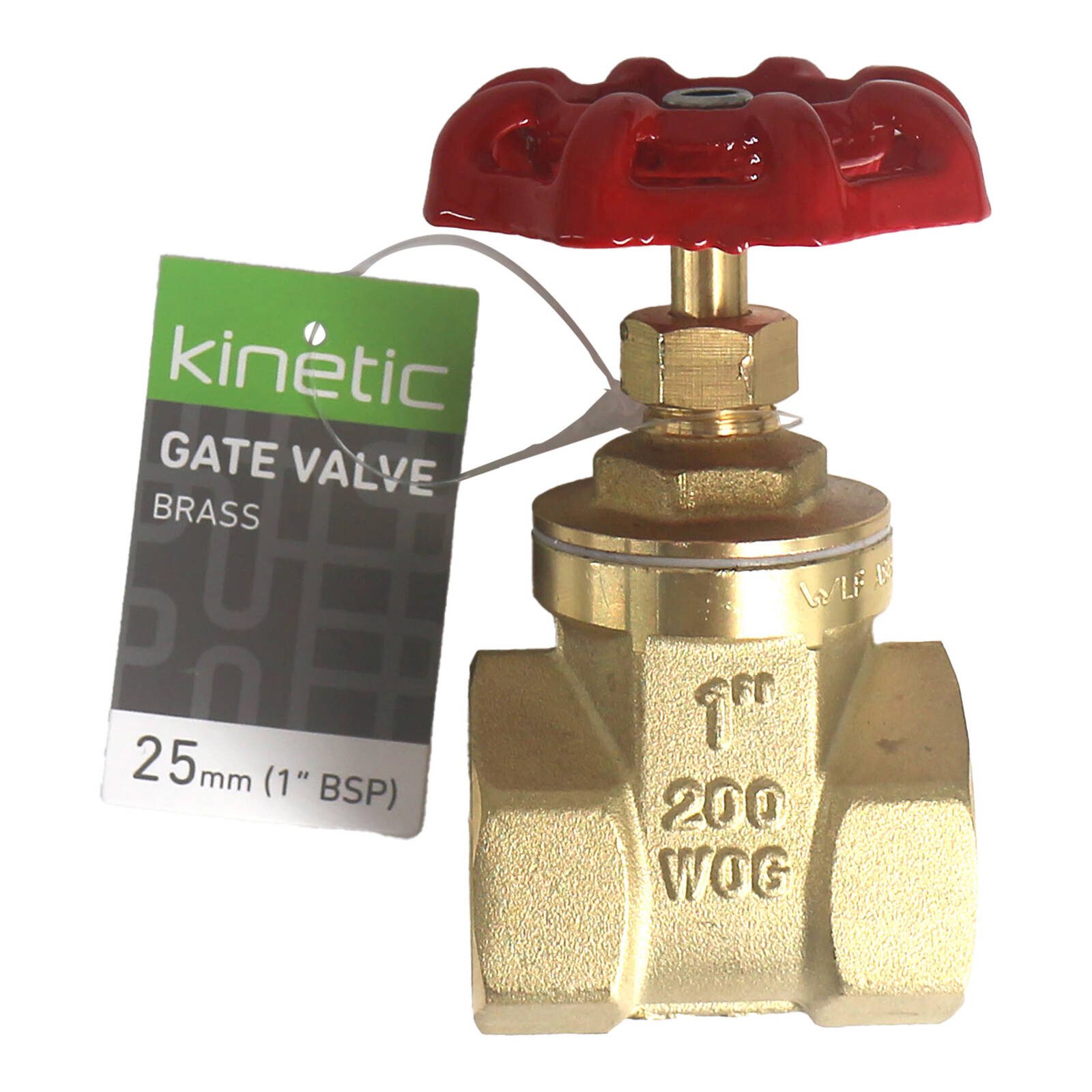 Kinetic 25mm Brass Universal Thread Gate Valve - Image 2