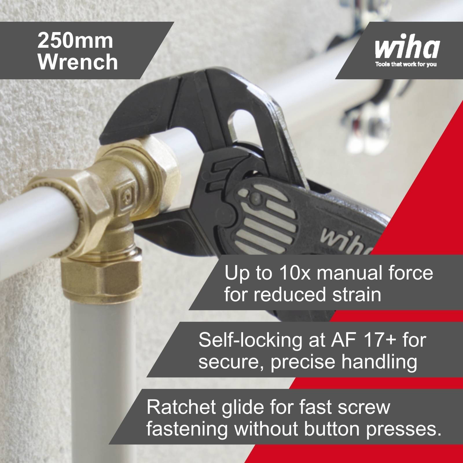 Wiha Flat Jaw Multi Grip Plier - Image 2