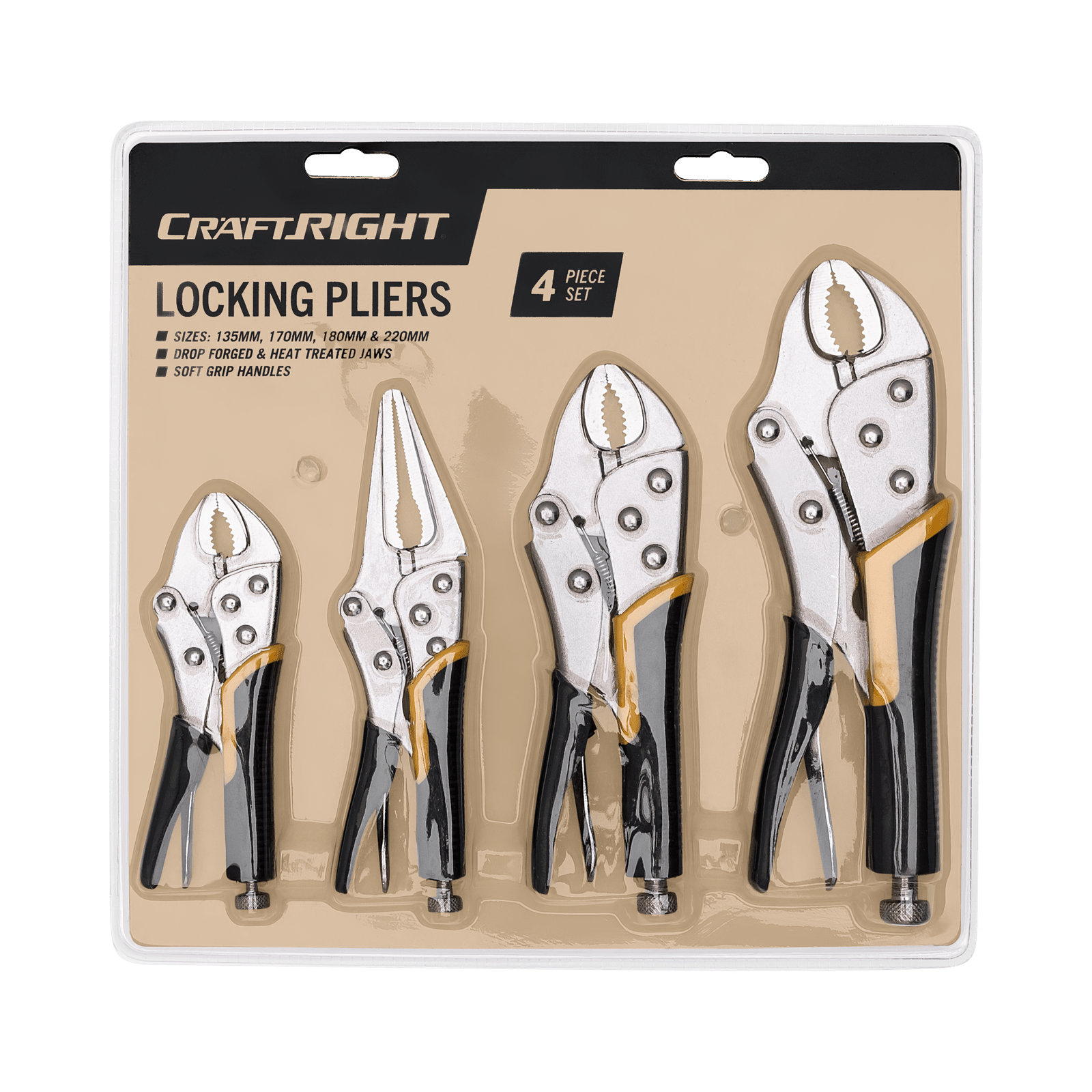 Craftright 4 Piece Locking Pliers - Image 3