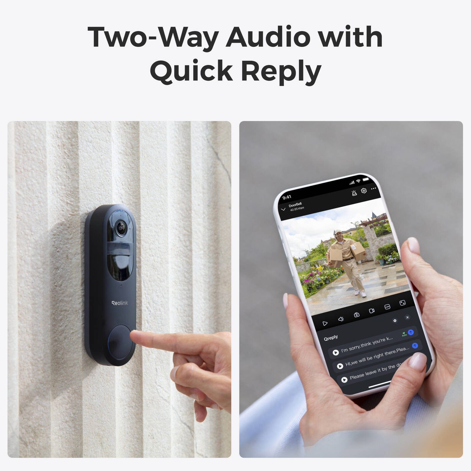 Reolink 2K 4MP Battery Doorbell Smart Detection & Chime - Image 8